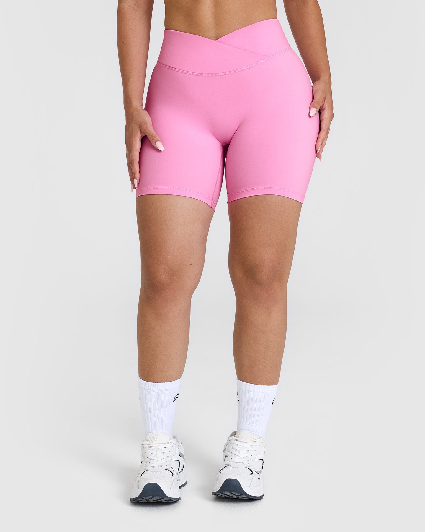 Unisex Wrap Shorts 6 | Power Pink Color | Yoga, Running & Beach Wear for Men & Women