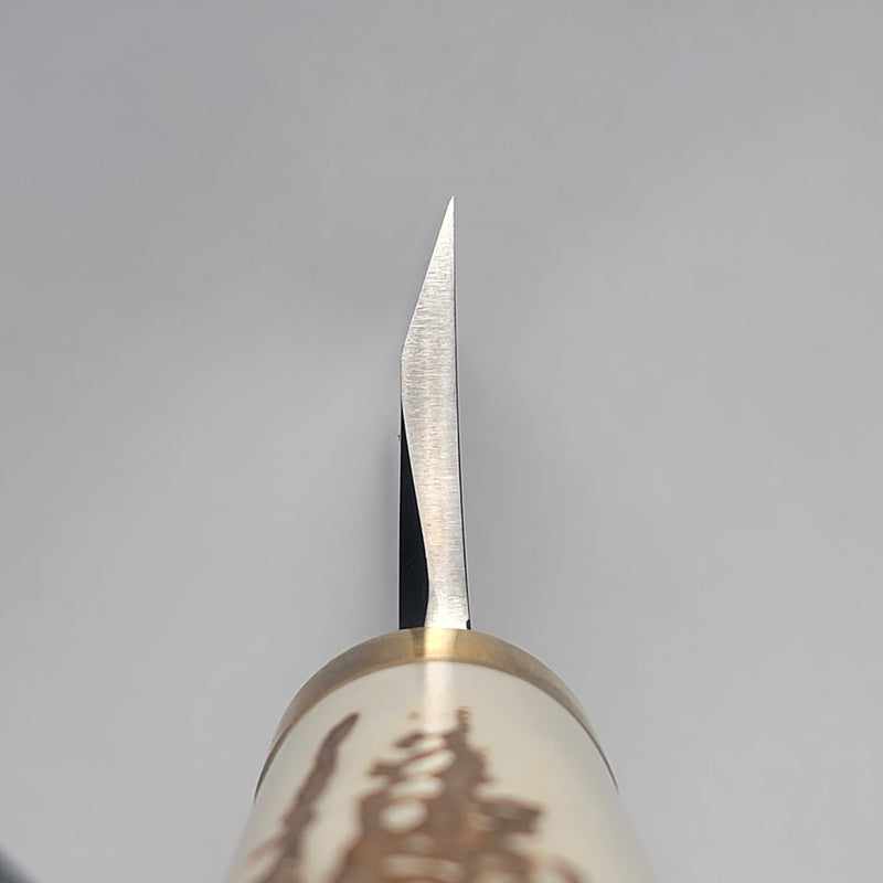 Takeshi Saji Ginsan 150mm Deba Knife with Deer Horn Handle - Japanese Kitchen Knife for Sushi, Fish Filleting & Meat Cutting