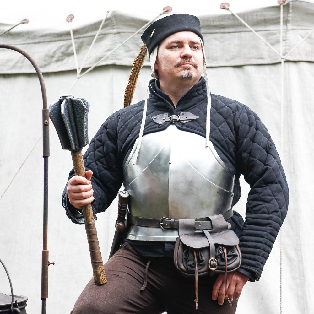 Drachenstein Black Gambeson - Medieval Armor Padding for LARP, Cosplay & Historical Reenactment