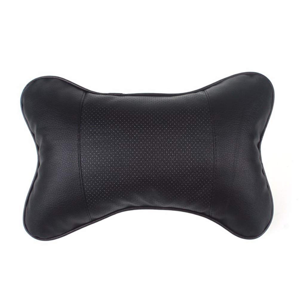 Universal Car Neck Pillow - PVC Leather & Breathable Mesh Headrest Cushion for Comfortable Driving & Travel - Auto Interior Accessories for Cars, Trucks & Road Trips