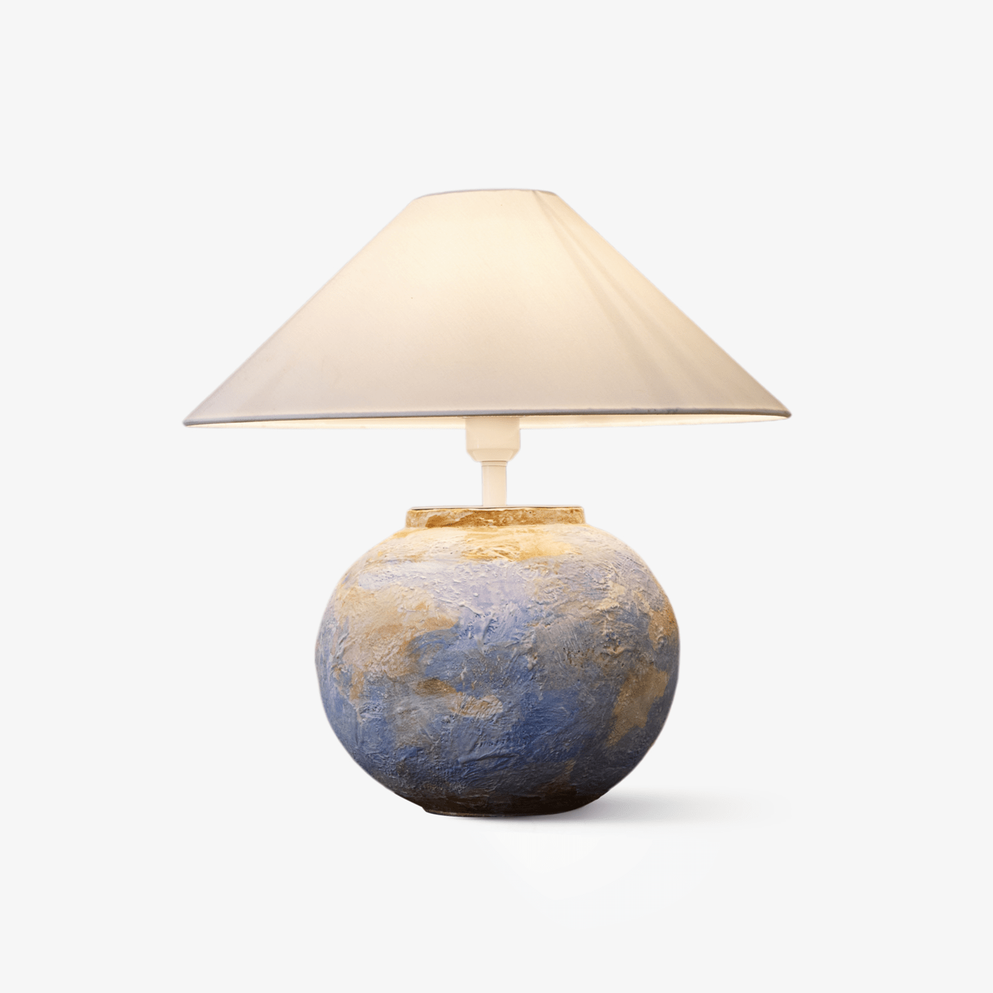 Aquarelle Terra Table Lamp - Modern Handmade Ceramic Lamp for Living Room, Bedroom & Office - Warm White Light for Cozy Ambience