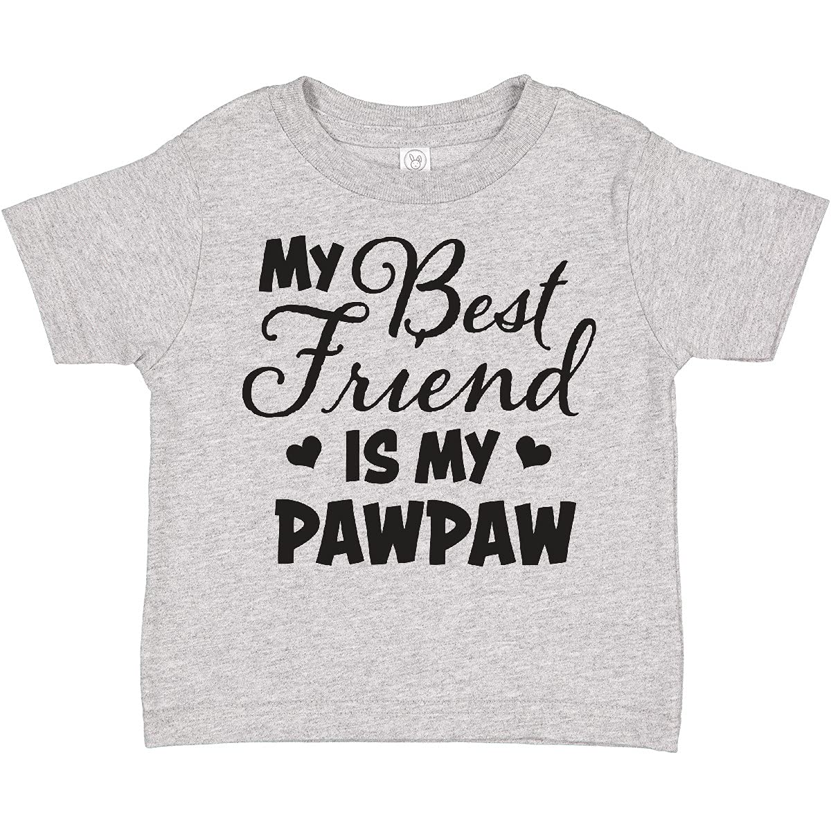 My Best Friend is My Pawpaw with Hearts - Adorable Toddler T-Shirt for Grandparents Day & Family Bonding Moments