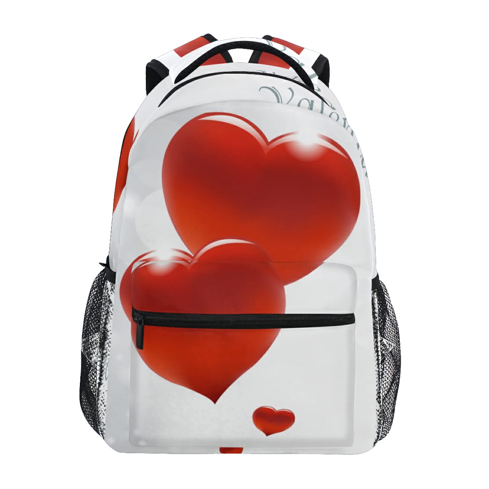 Valentine's Day Printed Backpack - Unisex School Bag for Women & Men | Casual Daypack for Work & Travel