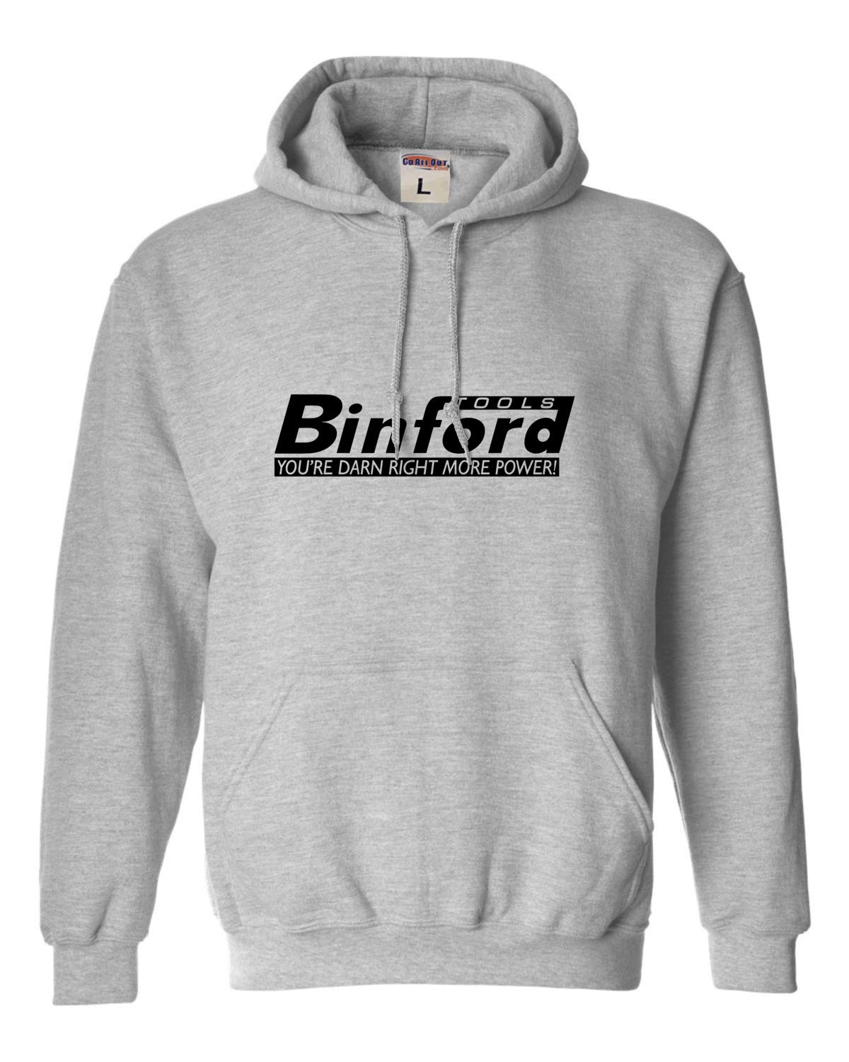 Go All Out Binford Tools Unisex Hooded Sweatshirt for Men & Women - Cozy Pullover for Work, Outdoor & Casual Wear