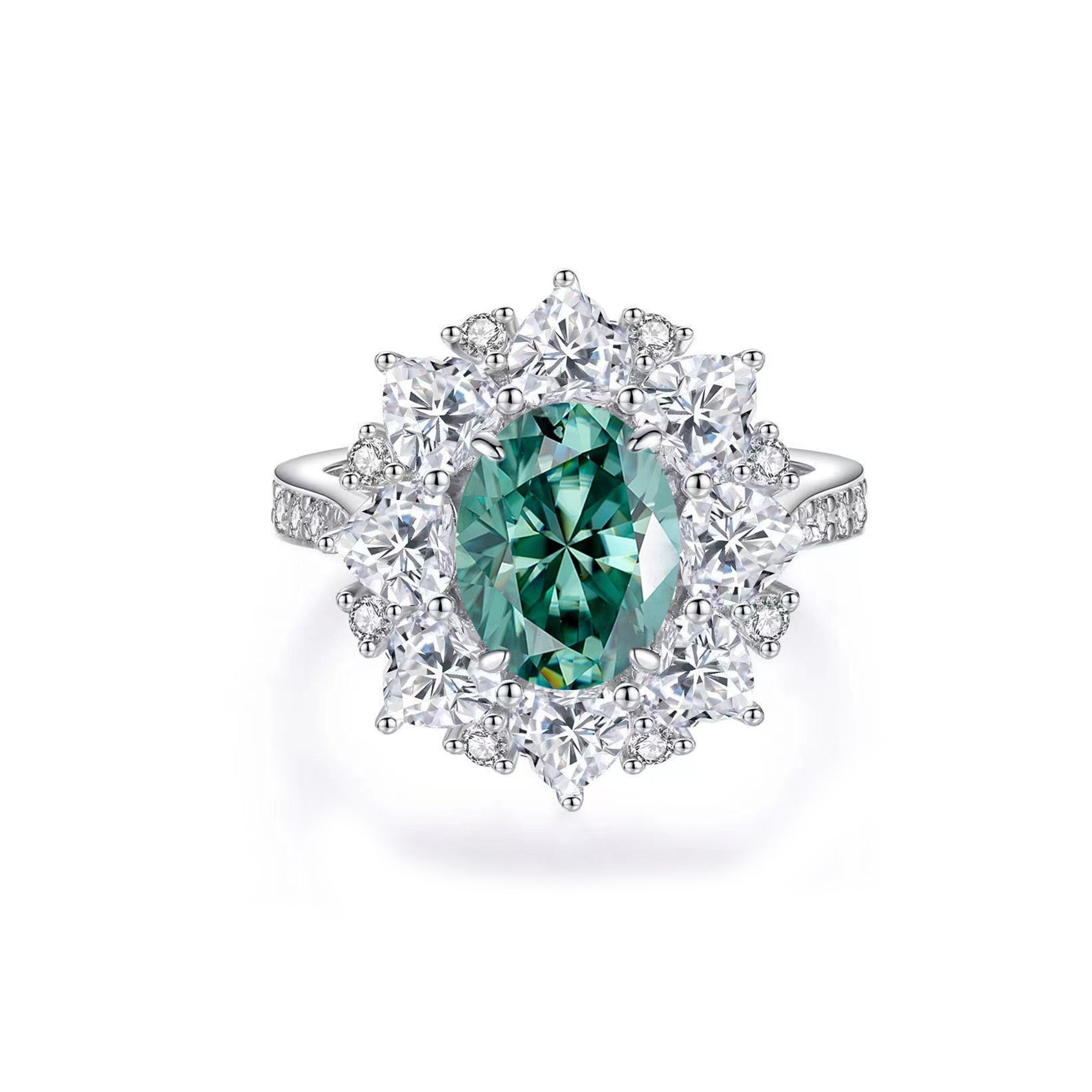 Celestial Ember: Oval Cut Moissanite Ashes Ring for Cremation Jewelry - Memorial Keepsake for Loved Ones | Perfect for Remembrance Ceremonies & Everyday Wear