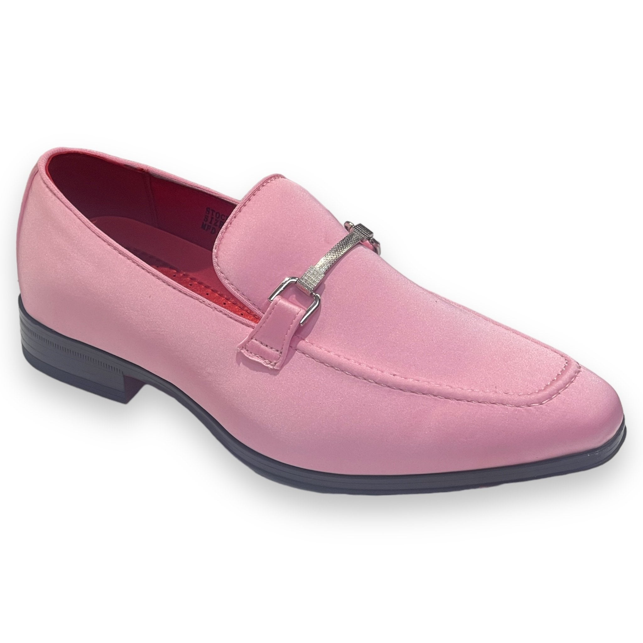 After Midnight 7018 Women's Pink Satin Loafers - Comfortable Slip-On Dress Shoes for Work, Party & Casual Wear