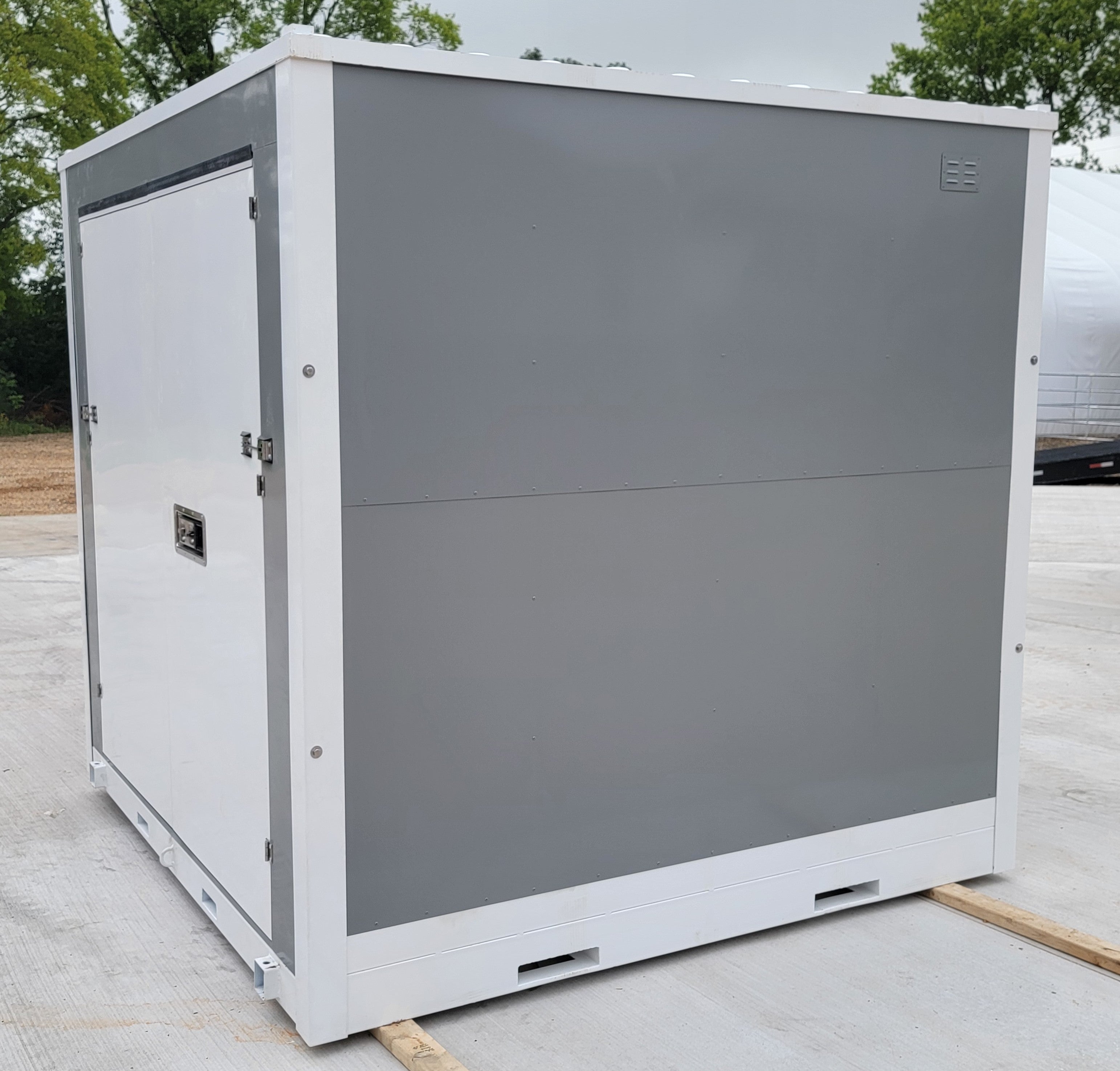 8'x8' Single Door Portable Storage Shed - Relocatable Steel Container Building for Backyard, Garden & Outdoor Storage | Weather-Resistant & Durable