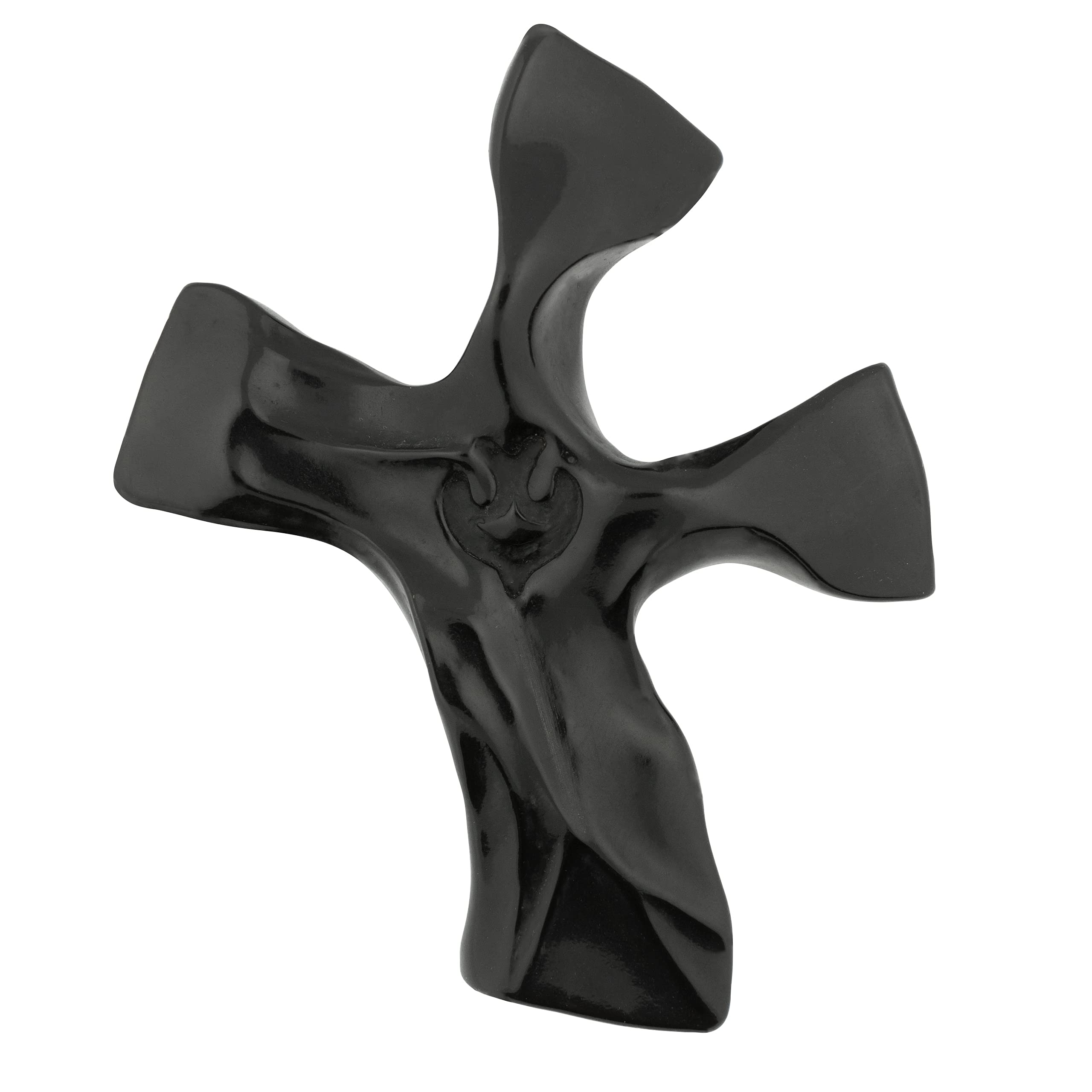 Ebony Clinging Cross - Ergonomic Prayer Cross Designed for Comfortable Grip - Perfect for Home Worship, Church Services & Personal Meditation
