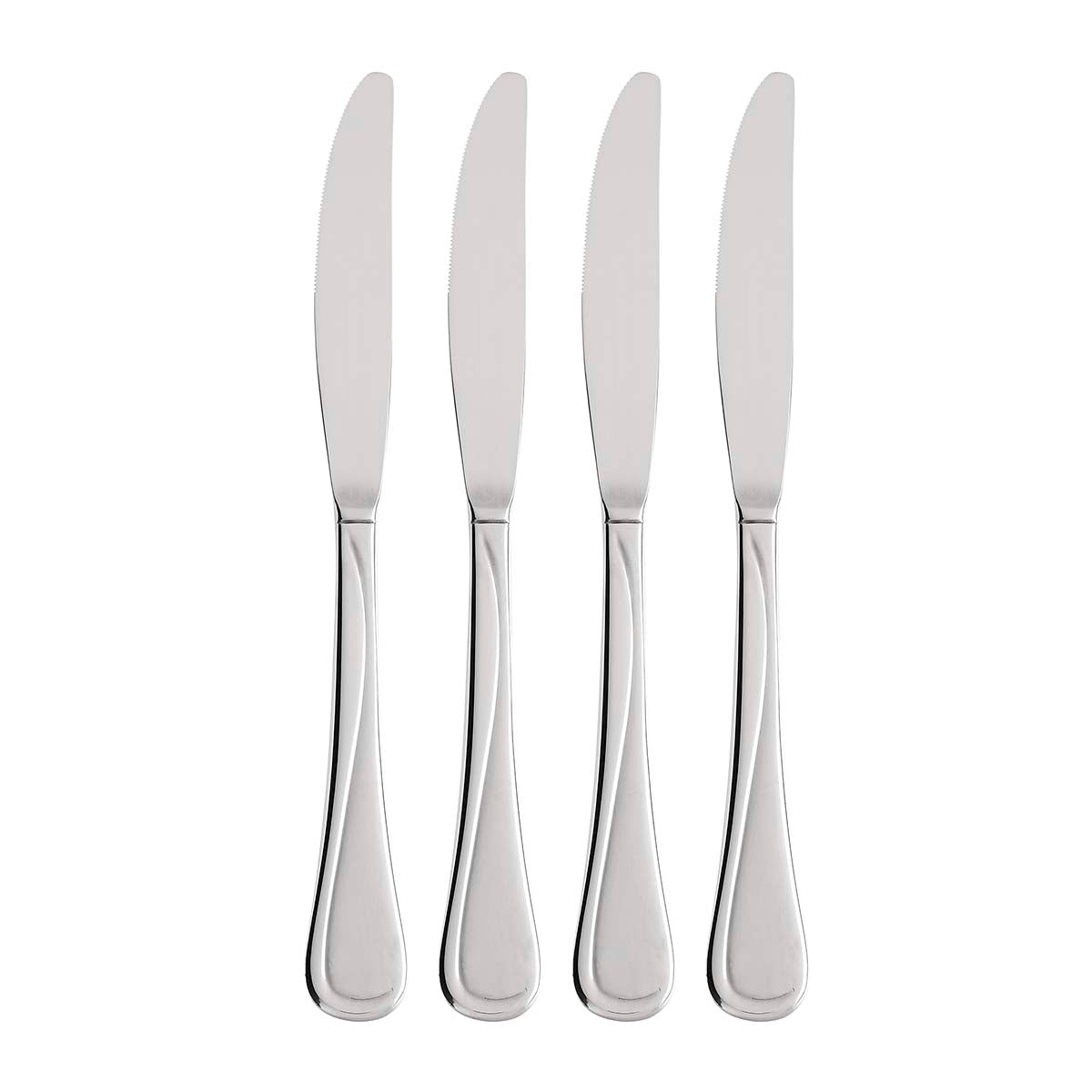 Premium Stainless Steel Flight Dinner Knife Set of 4 - Elegant Cutlery for Air Travel, Camping & Outdoor Dining
