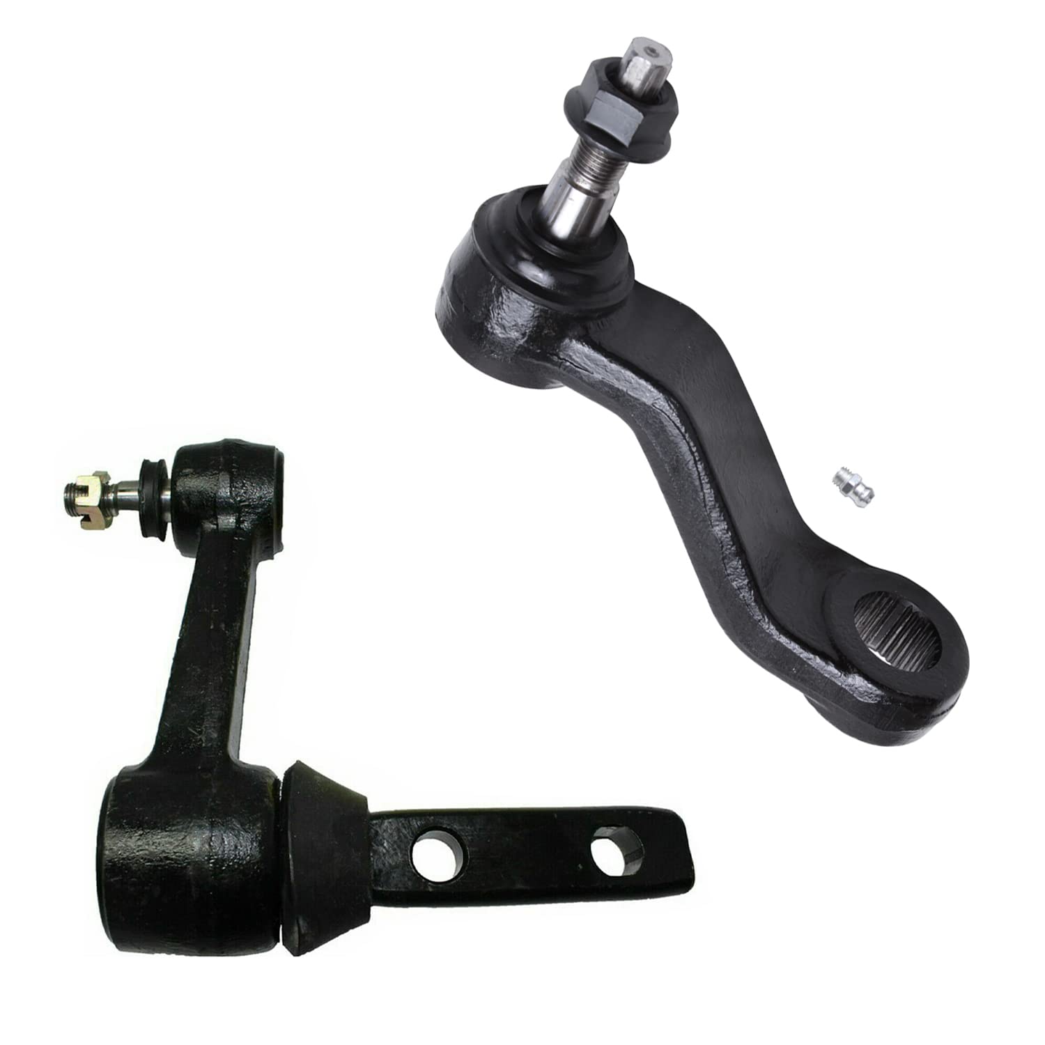 Detroit Axle - 2WD Front Steering Idler & Pitman Arms Replacement for 2000-2002 Dodge Ram 2500/3500 - Heavy Duty Truck Steering Components for Off-Road & Towing