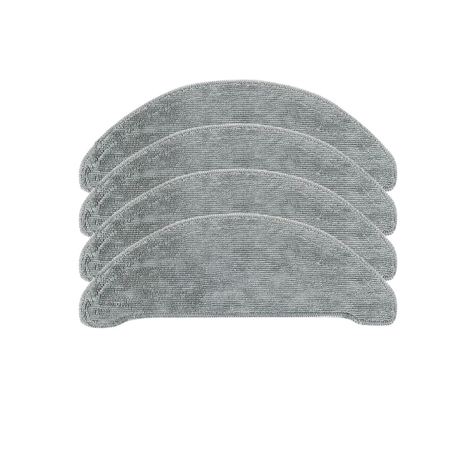 MATTLEY Replacement Mop Pads & Roller Brush for Xiaomi Roidmi Eve Plus SDJ01RM Robot Vacuum - 4 Pack Washable Microfiber Cloths, Side Spin Brush Accessories - Perfect for Hardwood Floors & Pet Hair Cleaning