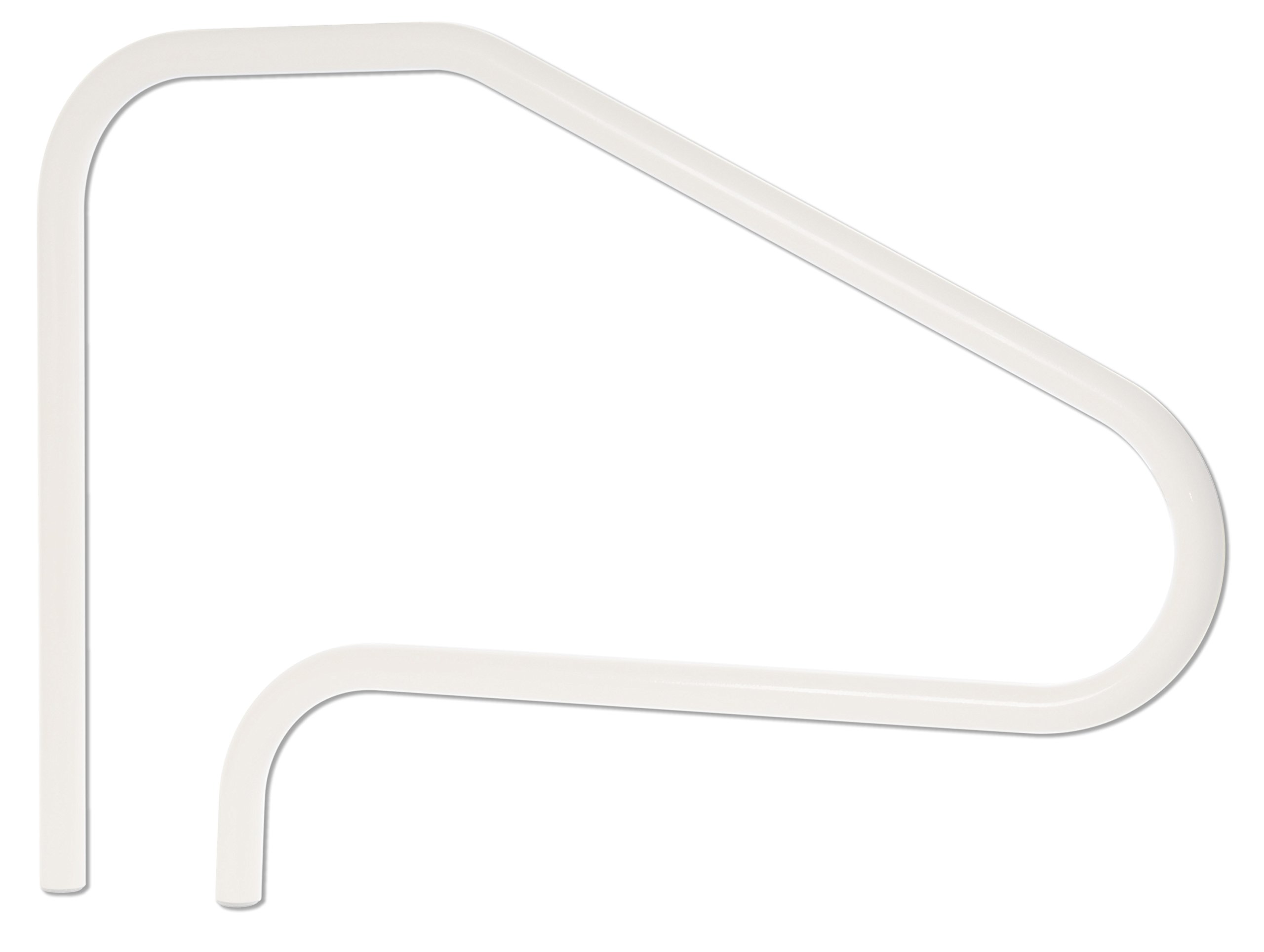 S.R. Smith DMS-101A-VW 4-Bend Stainless Steel Deck Mounted Pool Handrail - Radiant White | Safe & Durable Swimming Pool Ladder for Inground Pools, Residential & Commercial Use