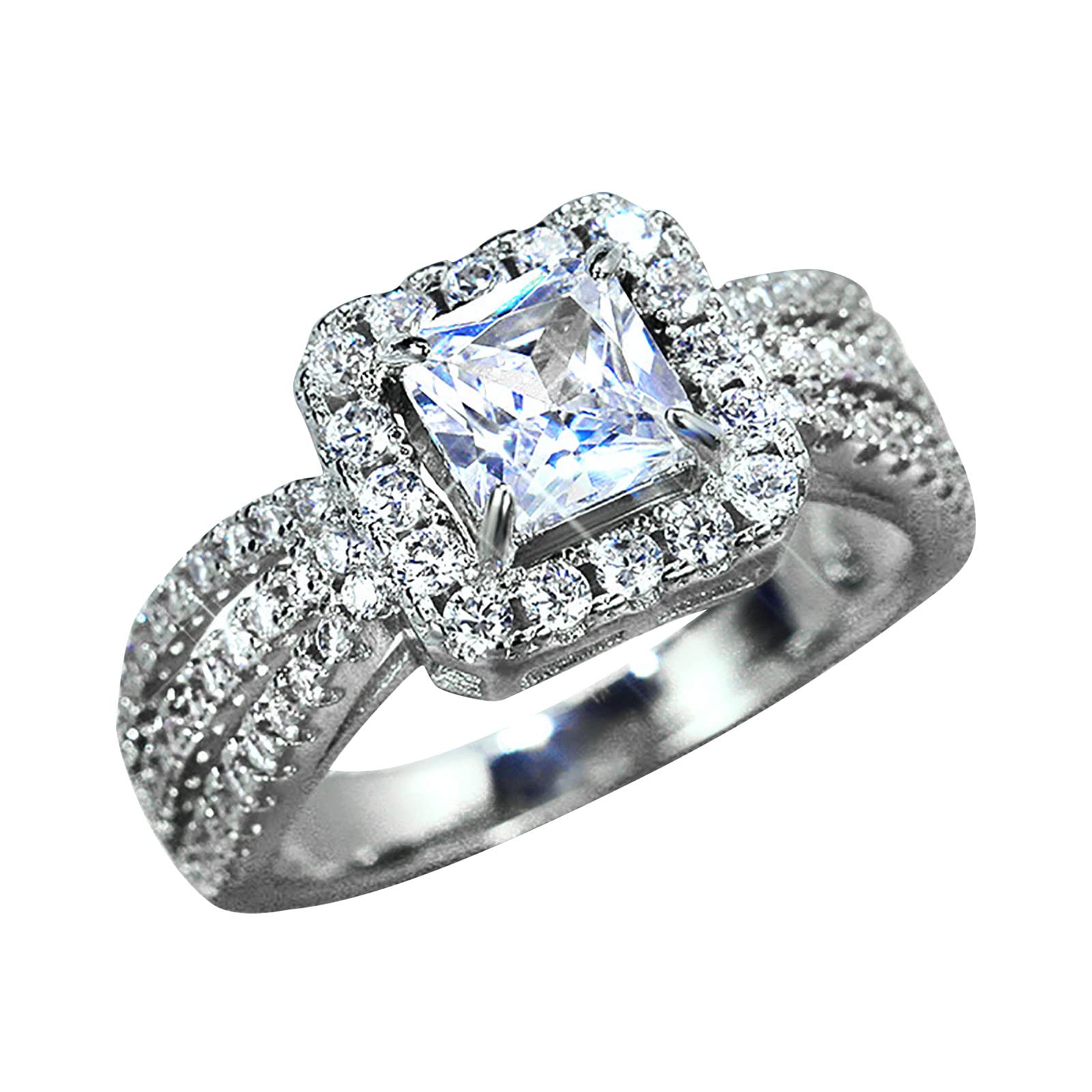 Trendy Alloy Rhinestone Rings for Women - Elegant & Fashionable Jewelry Accessories - Perfect for Parties, Weddings & Daily Wear