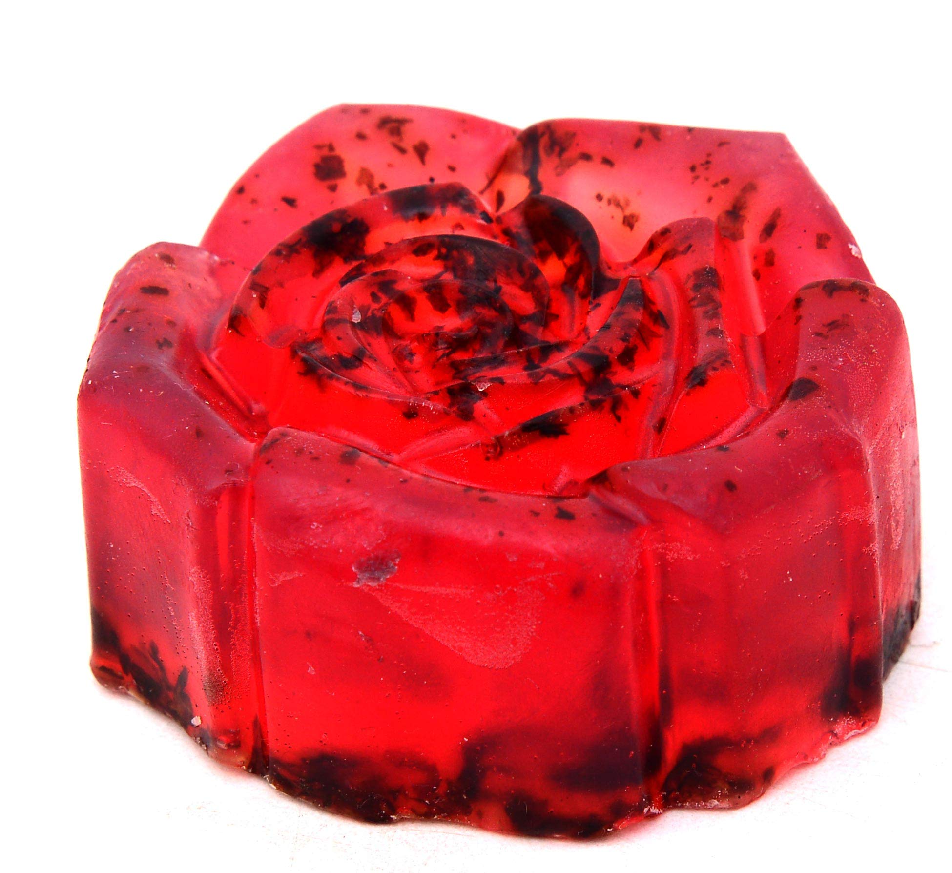 Organic Handmade Rose Petals Soap with Vitamin E | 80g Each | Pack of 3 | Sulfate-Free, Paraben-Free, Vegan | Relaxing Bath & Shower Soap for Men & Women | Gift Set with Free Bath Powder Sample | Perfect for Spa Day, Self-Care & Romantic Gifts