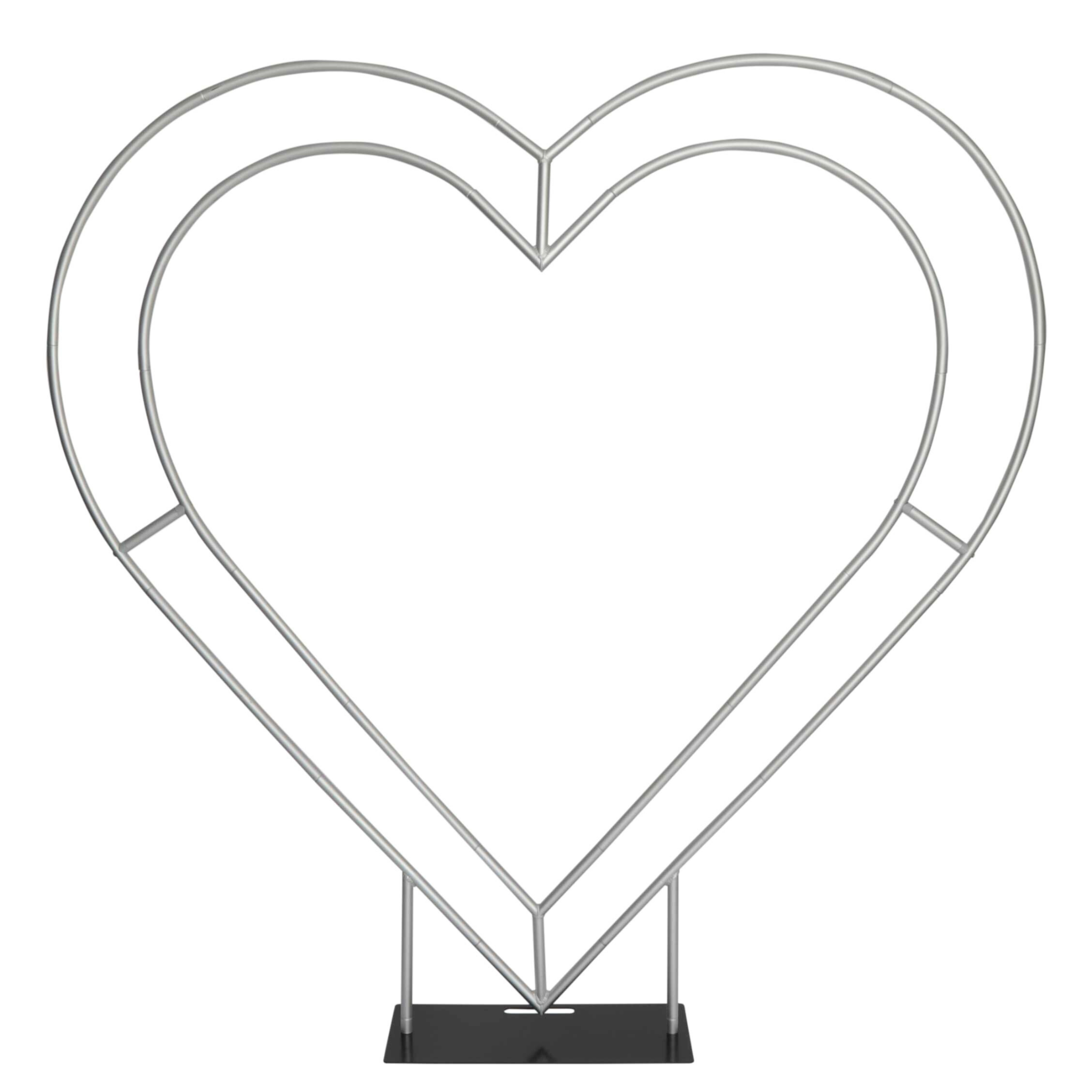 Double Heart Frame Arch Backdrop for Wedding, Party, Photo Booth Decor - Romantic & Elegant Background for Events