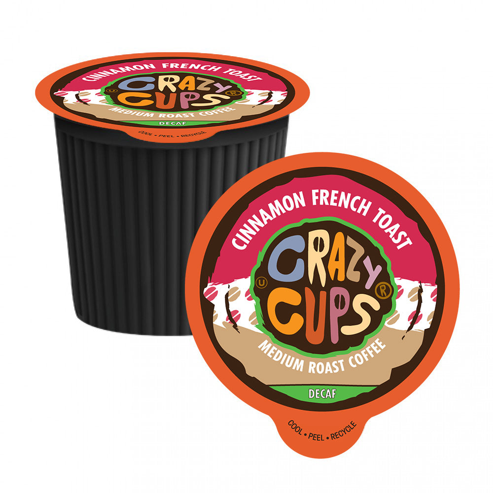 Decaf Cinnamon French Toast Single Serve Coffee Pods 22 Pack - Rich Flavor for Morning Brew & Afternoon Relaxation