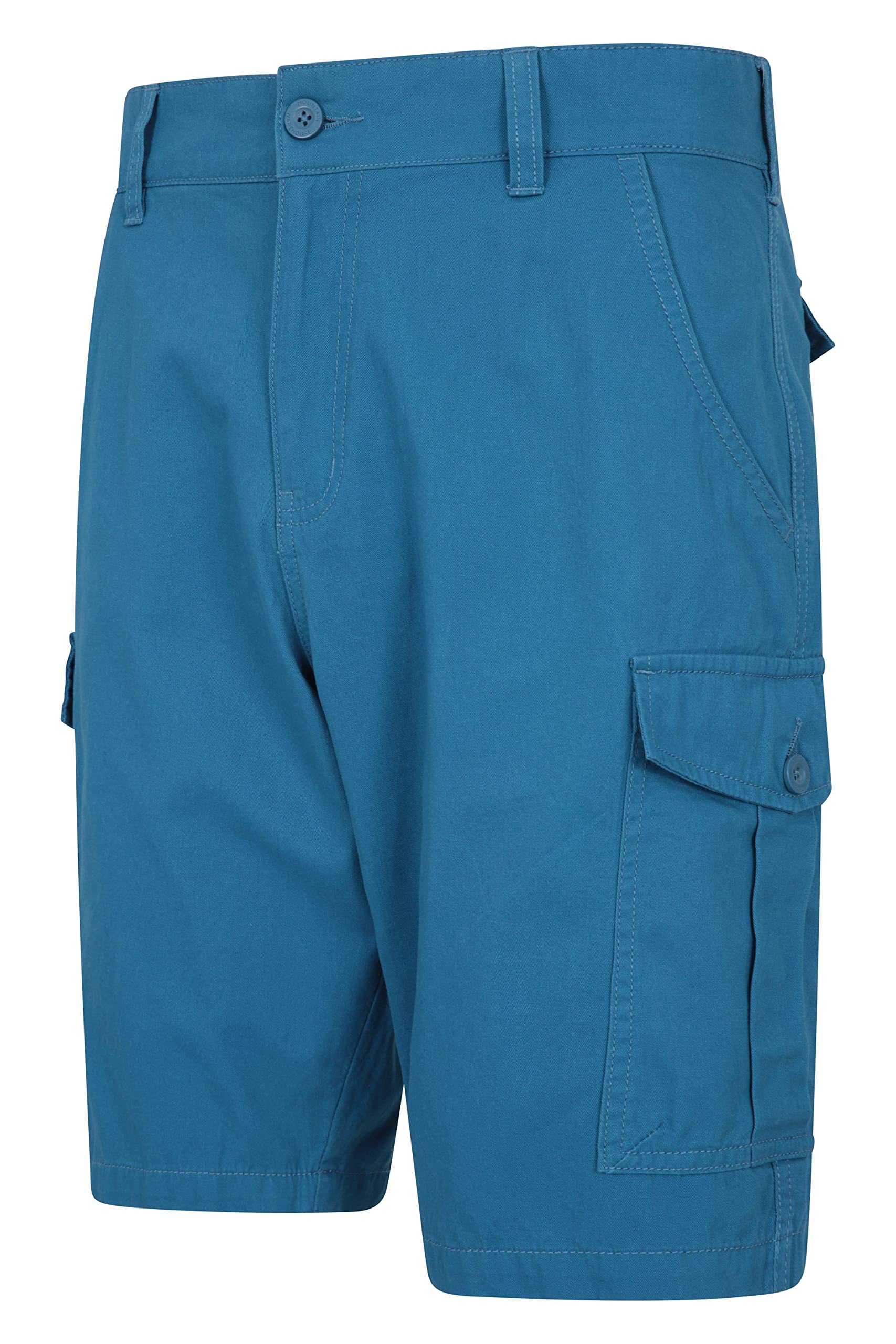 Mountain Warehouse Men's Twill Cotton Cargo Shorts - Comfortable Outdoor Hiking & Fishing Pants for Summer Adventures