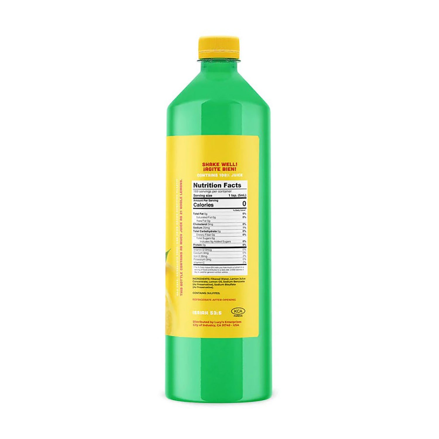 Lucy's Fresh Lemon Juice - 1 Liter Bottle | 100% Natural, No Preservatives | Perfect for Cocktails, Cooking & Healthy Drinks