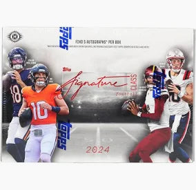 2024 Topps Signature Class Football Hobby Box - Authentic NFL Player Autographs & Rare Cards Collection for Sports Memorabilia Enthusiasts (Perfect for Trading, Collecting & Displaying in Man Caves)