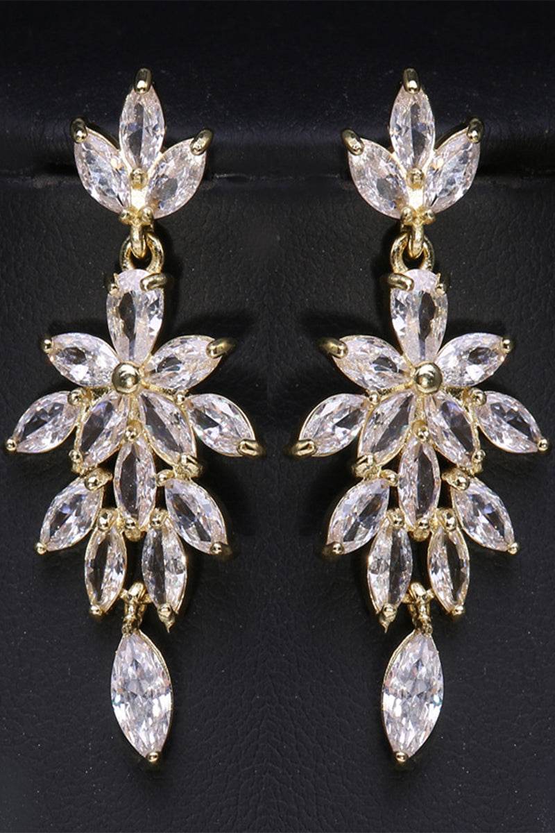 Luxury Rhinestone Drop Earrings for Women - Elegant Crystal Dangle Earrings for Party, Wedding & Evening Events - 693880171426
