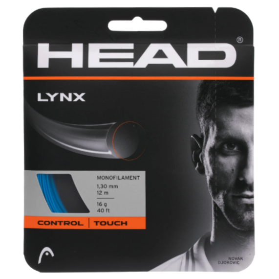 Head Lynx 16/1.30 Tennis String Blue - Premium Polyester String for Power & Control - Perfect for Competitive Play & Tournament Matches