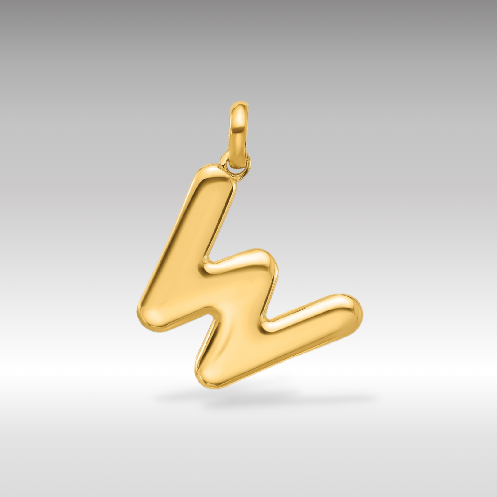 14K Gold Puffy Letter 'W' Pendant Necklace for Women - Elegant Initial Jewelry Gift for Birthday, Anniversary & Valentine's Day | Perfect for Layering & Everyday Wear