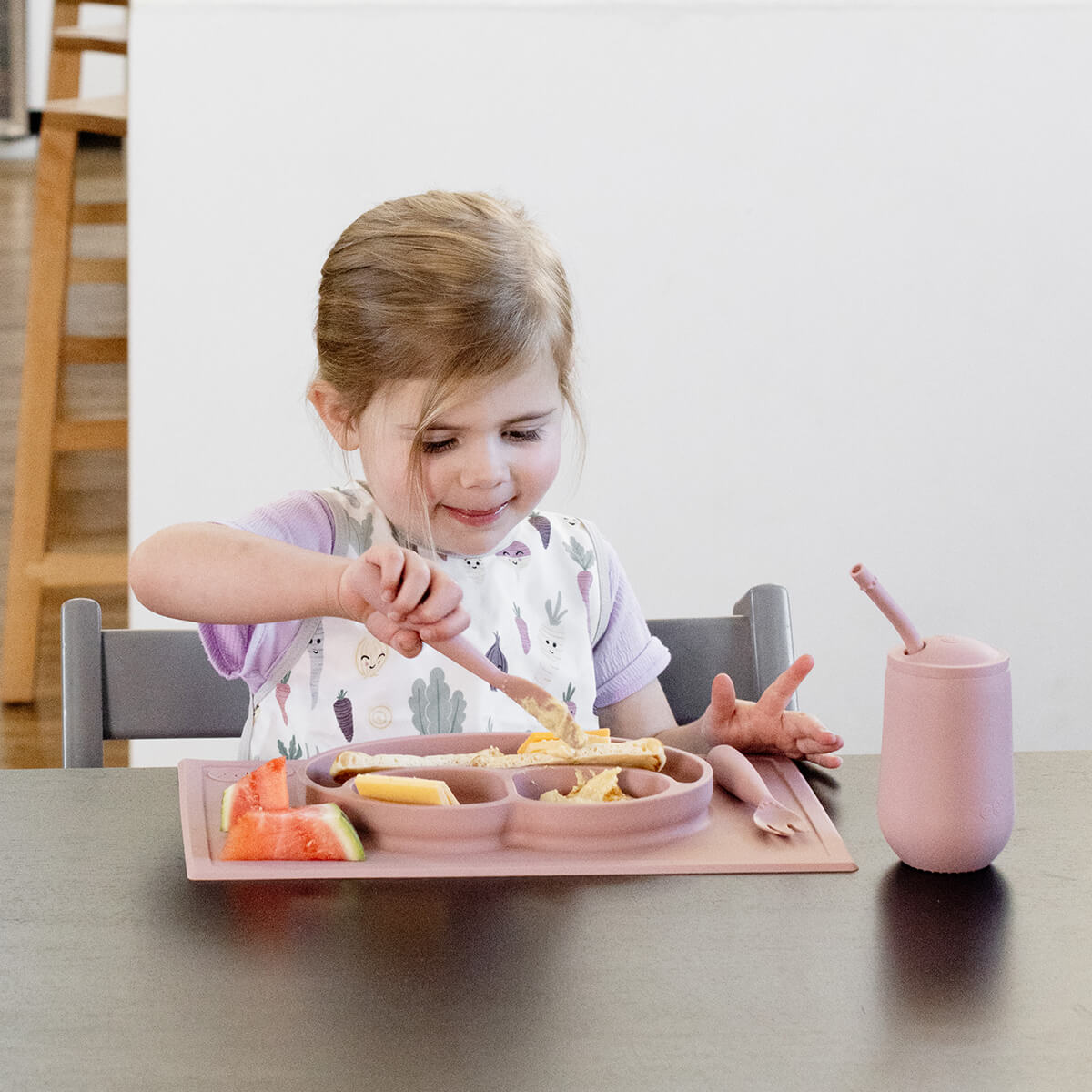 Happy Feeding Set - Advanced Toddler Tableware for Kids 2+ Years | BPA-Free Baby Plates, Bowls & Utensils | Perfect for Home, Daycare & Travel Mealtime