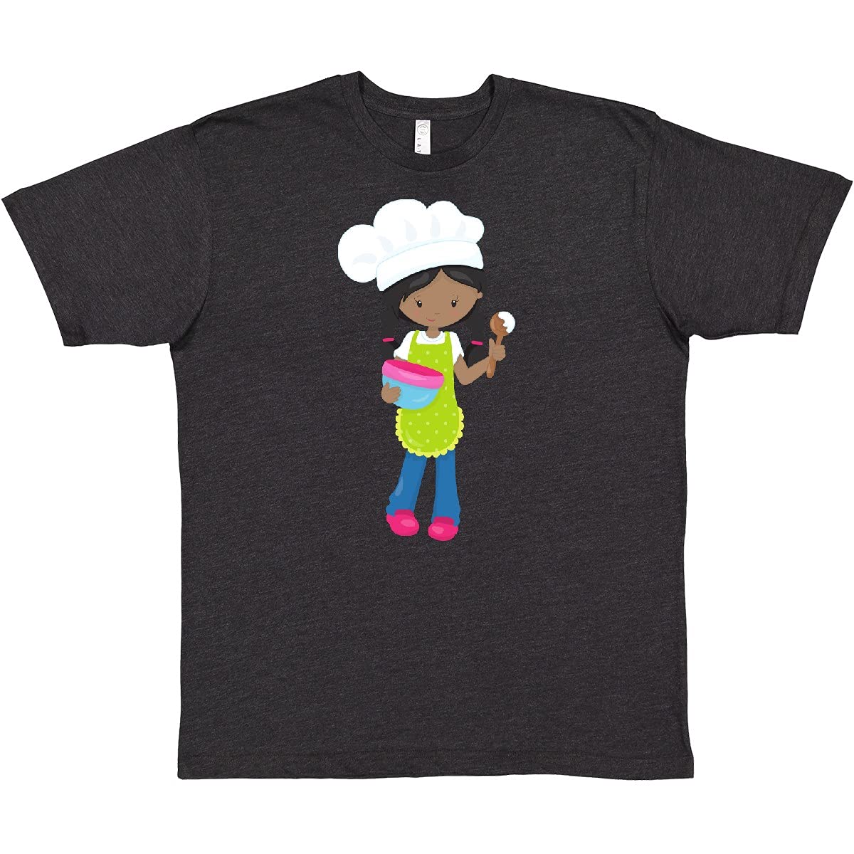 Inktastic African American Girl Baking Baker Bakery T-Shirt - Cute Baking Theme Apparel for Women & Girls - Perfect for Bakeries, Cooking Classes & Baking Enthusiasts