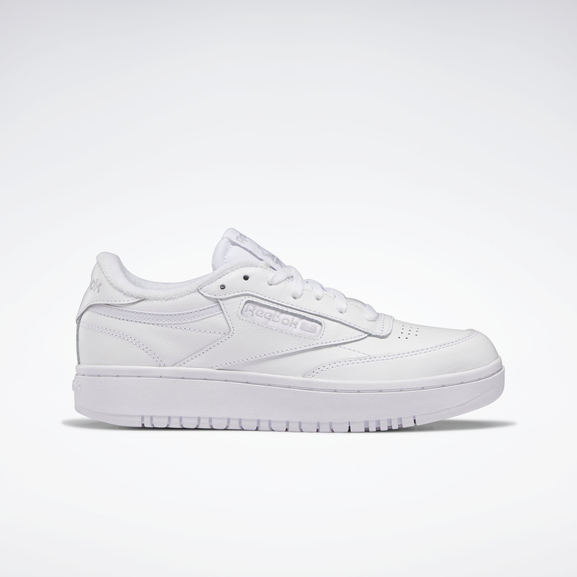 Reebok Club C Double Sneakers - White/White/Cold Grey | Classic Vintage Tennis Shoes for Men & Women | Perfect for Casual Wear, Gym & Street Style