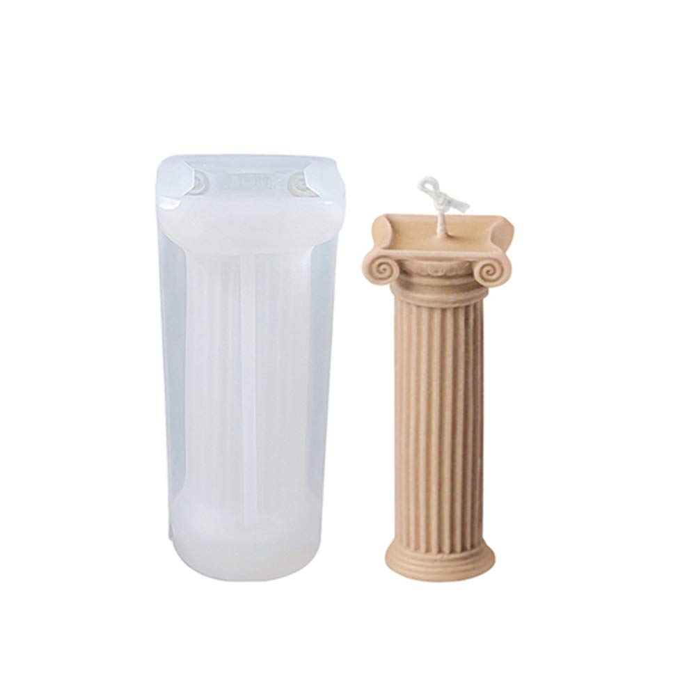 Roman Column Candle Mold - 3D Silicone Greek Pillar Candle & Soap Making Mold for Soy Wax, DIY Handmade Decorations - Perfect for Wedding Centerpieces, Home Decor, and Gift Making