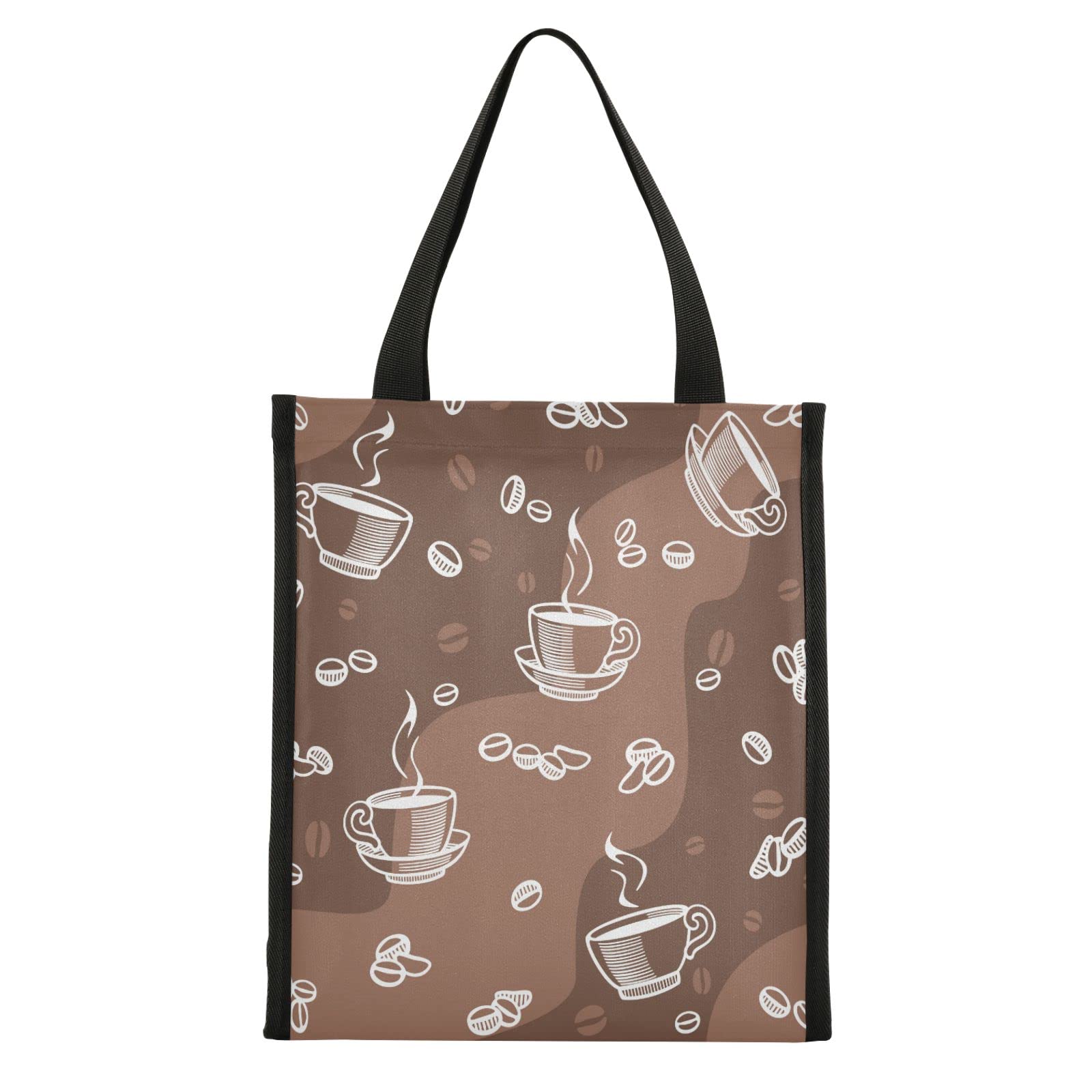 ALAZA Insulated Reusable Lunch Bag with White Coffee Cup - Waterproof & Leakproof Tote for Adults, Teens & Kids - Perfect for School, Work, Picnic, Beach Travel & Daily Commute - BPA-Free Eco-Friendly Lunch Box for Women & Men