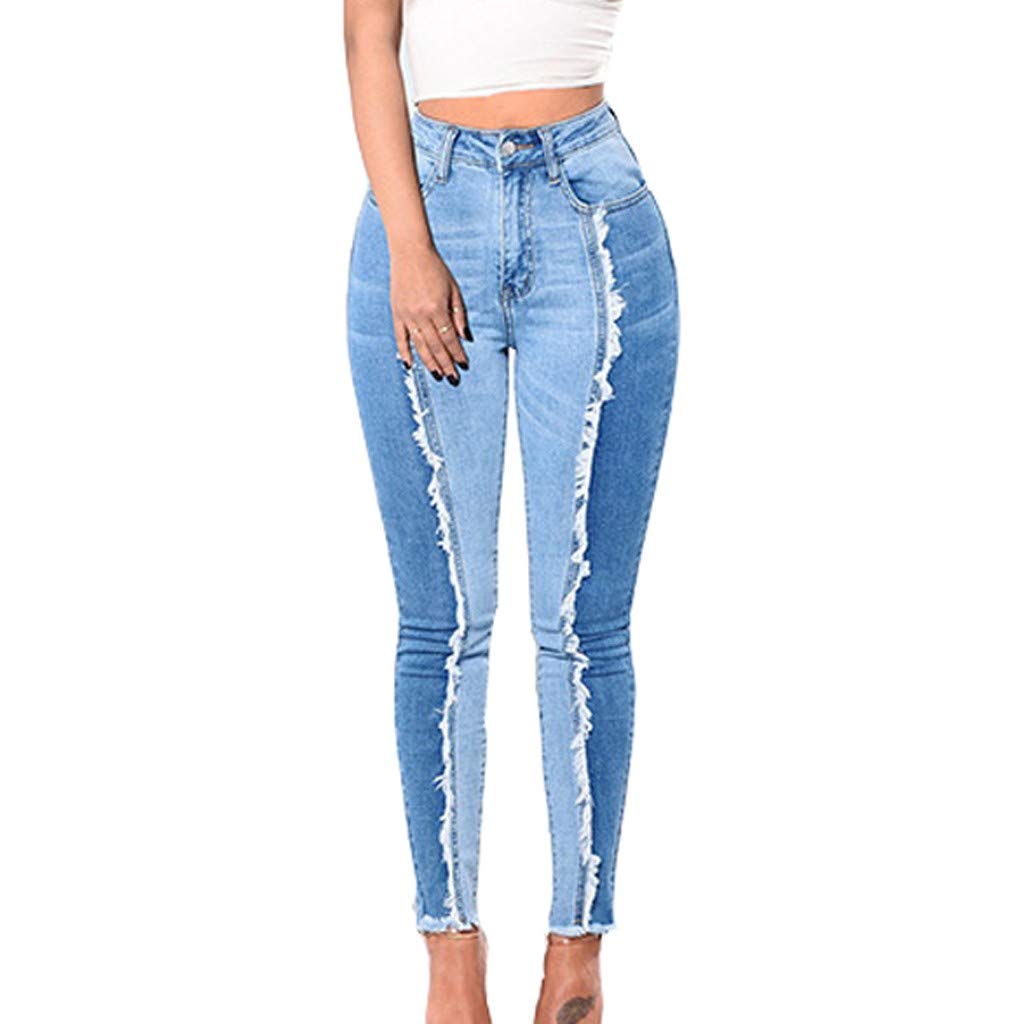 Kulywon Women's High Waist Slim Fit Denim Leggings - Plus Size Stretch Jeans for Yoga, Workout & Casual Wear