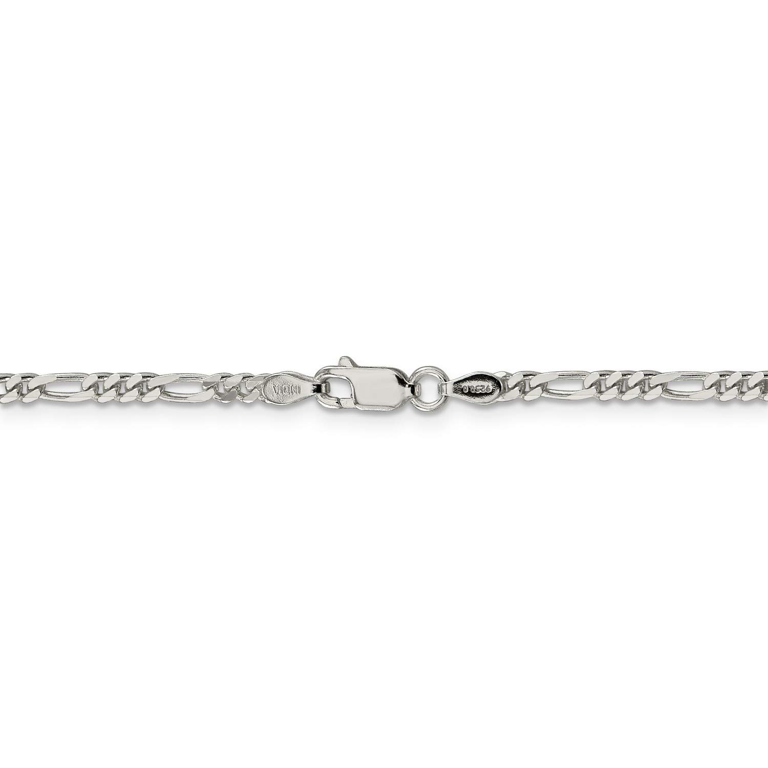925 Sterling Silver Figaro Chain Necklace, Bracelet or Anklet - Durable Jewelry for Men & Women - Perfect for Gifts, Everyday Wear & Special Occasions