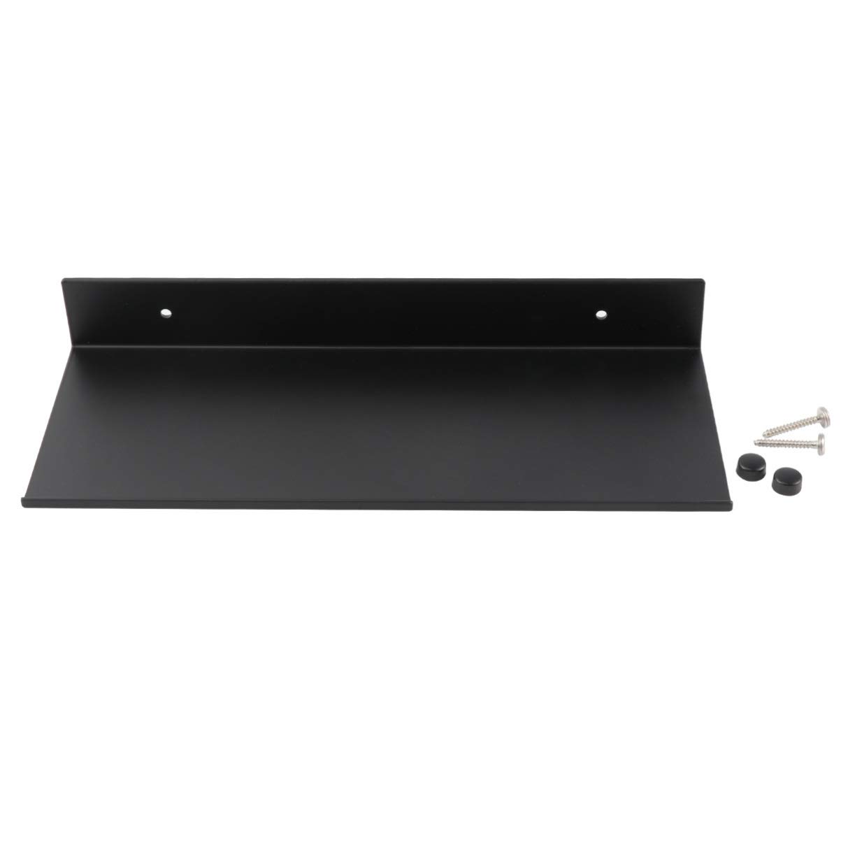 Yardwe Black Bathroom Shelf - Rustproof Aluminum Shower Caddy with Brackets, Floating Storage Shelves for Bathroom Organization - Perfect for Shower, Bathtub, and Vanity Storage
