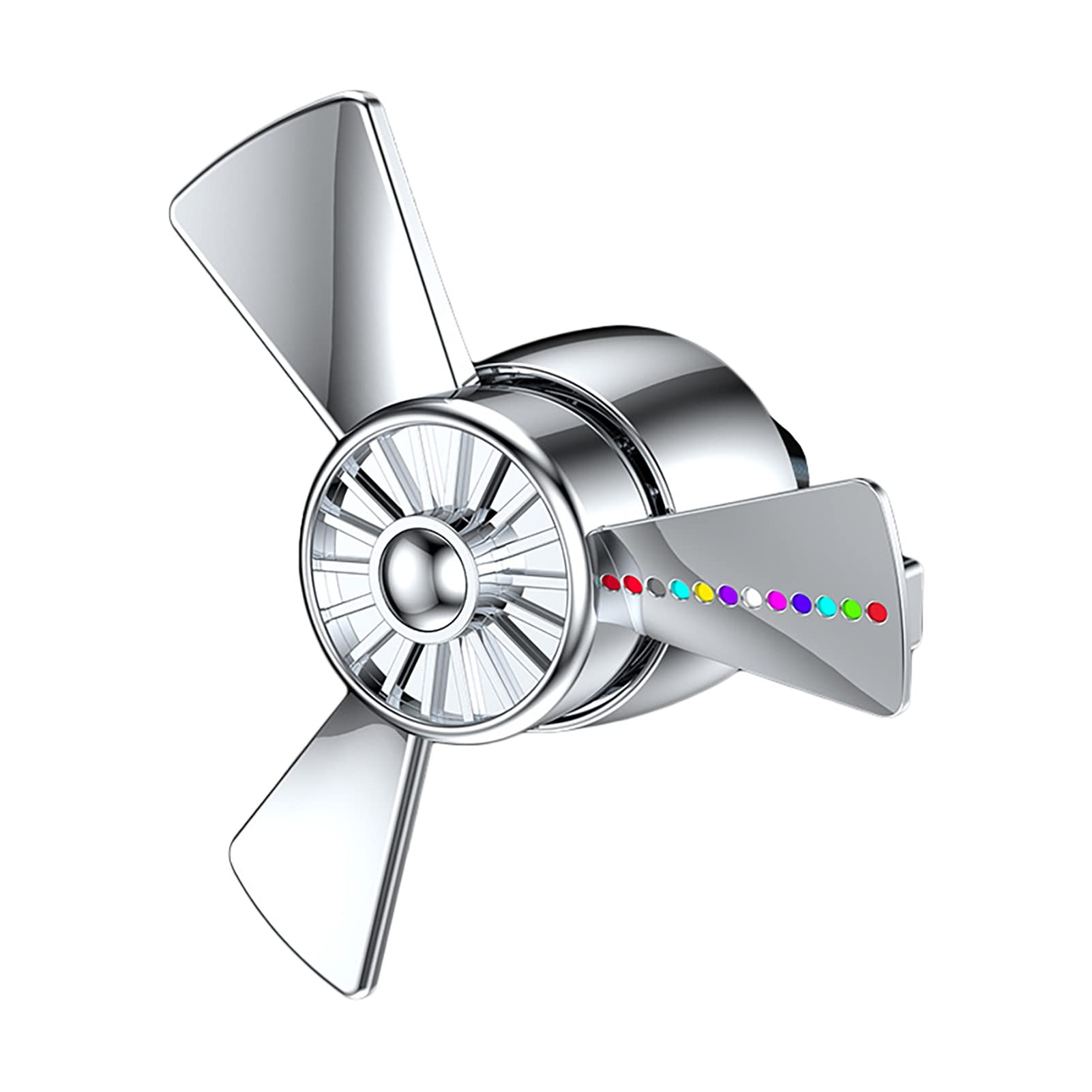 LEAQU Mini Car Air Freshener - Silver Scented Air Vent Clip for Car Interior, Aromatherapy Essential Oil Diffuser & Air Outlet Perfume Fan | Perfect for Home, Office & Car Use
