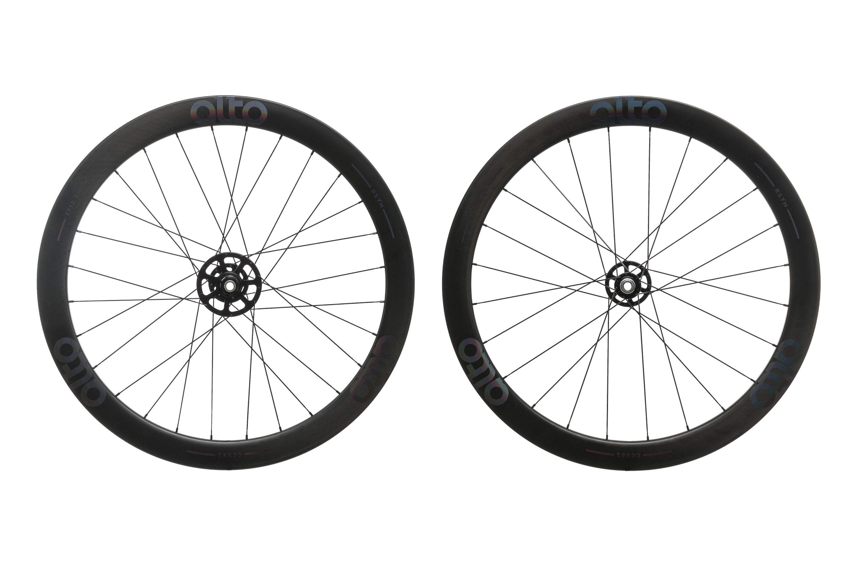 Alto Cycling CCX52 Disc Carbon Tubeless 700c Wheelset - Lightweight Carbon Road Bike Wheels for Racing & Performance Cycling | Perfect for Road Racing, Triathlons & Endurance Rides