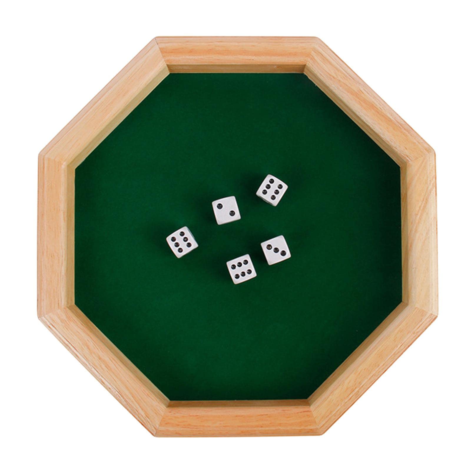 Newmind 12-inch Heavy Duty Wooden Dice Tray with Felt Lining - Premium Dice Rolling Tray for D&D, MTG, Board Games & Casino Nights - Prevents Dice Scattering