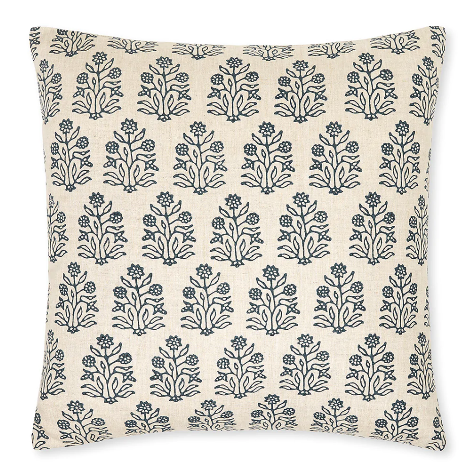 Authentic American Indian Teal Pillow Cover - Handmade Bohemian Decorative Cushion Case for Living Room, Bedroom & Sofa