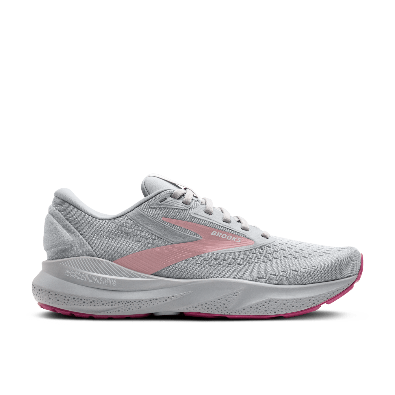 Brooks Adrenaline GTS 24 Running Shoes for Women - Wide 2E Width - Alloy/White/Zephyr Color - Stability & Support for Daily Training, Jogging & Marathon