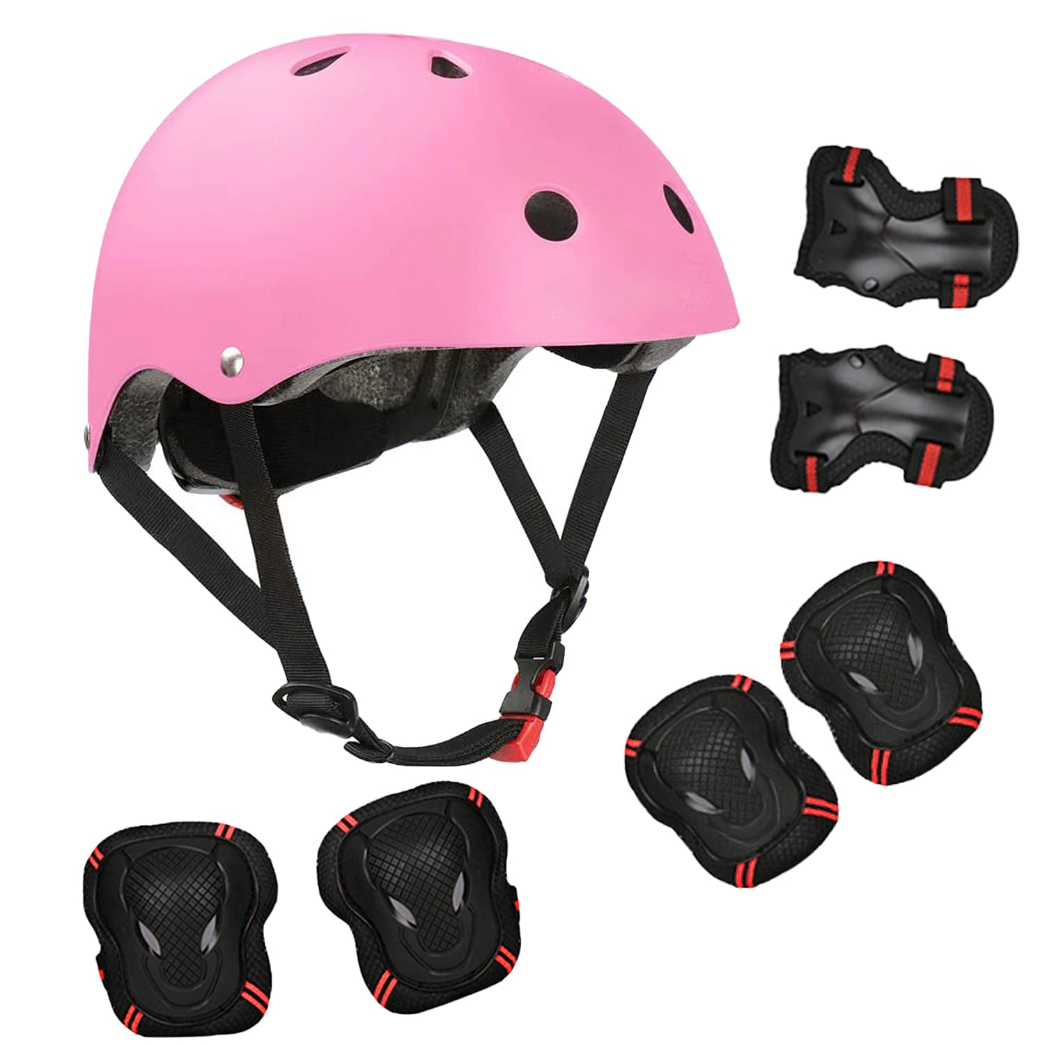 Adjustable Kids Bike Helmet & Protective Gear Set - Toddler Skateboard, Cycling & Scooter Safety Helmet with Knee, Elbow & Wrist Pads for Boys & Girls - Perfect for Outdoor Sports, Playground & Park Adventures