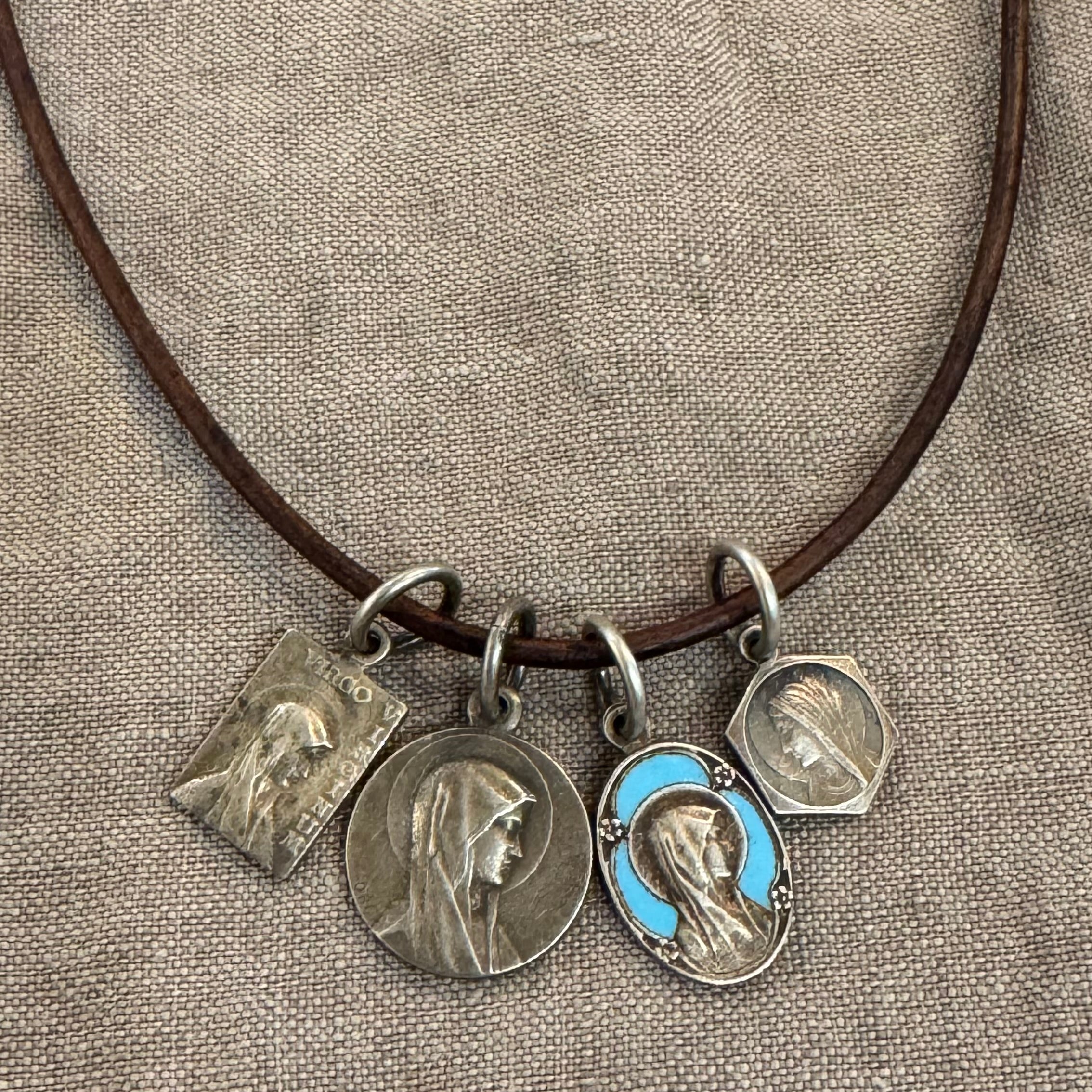 Vintage Lourdes Religious Medal Necklace - Catholic Jewelry for Women & Men - Perfect for Prayer, Gifts & Everyday Faith Wear