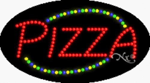Pizza Flashing & Animated LED Sign - High Impact, Energy Efficient Neon Light for Restaurants, Pizzerias & Bars - Perfect for Window Displays & Outdoor Advertising