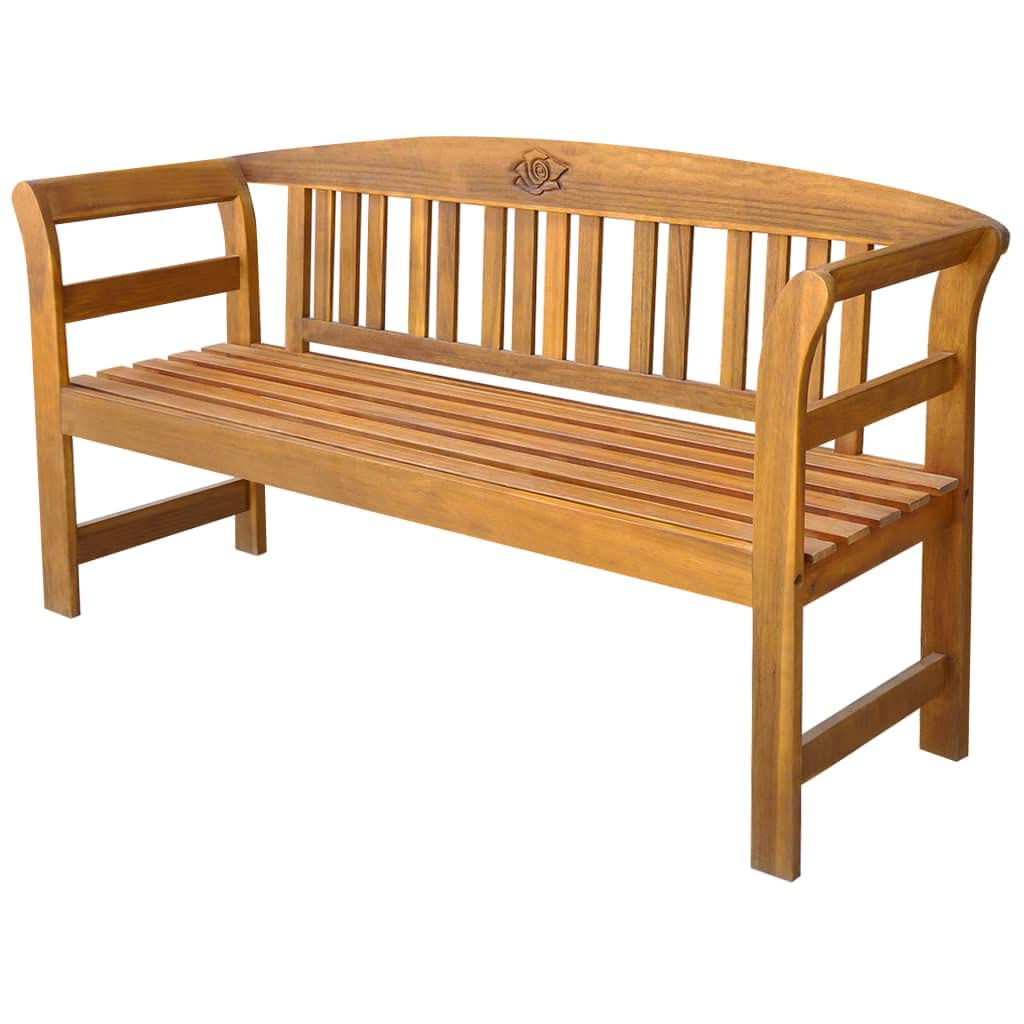 EBTOOLS Wooden Park Bench - 157x45x825 cm Outdoor Garden Chair, Patio Furniture for Porch, Backyard, and Lawn - Elegant Durable Teak Bench for Relaxing in Gardens, Parks, and Outdoor Spaces
