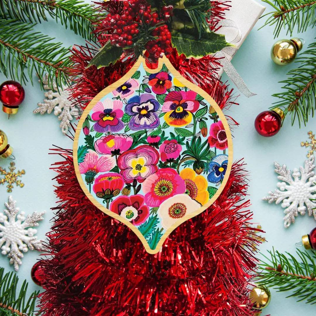 Elegant Floral Bling Christmas Ornament Set - 12 Pack Glittering Baubles for Holiday Tree Decor, Home & Party Decoration