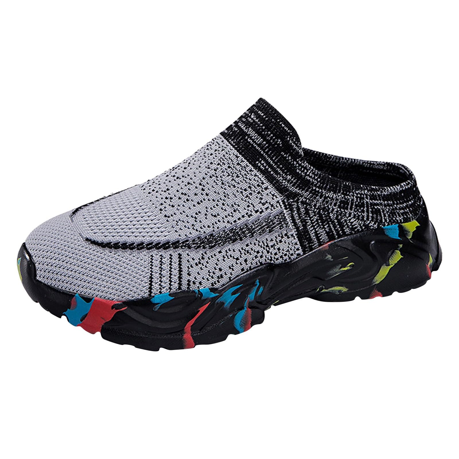 Breathable Mesh Women's Walking Mules Sneakers - High Top Casual Slip-On Tennis Shoes for Running & Cross Training | Comfortable Brown Athletic Shoes for Everyday Wear, Gym & Outdoor Activities
