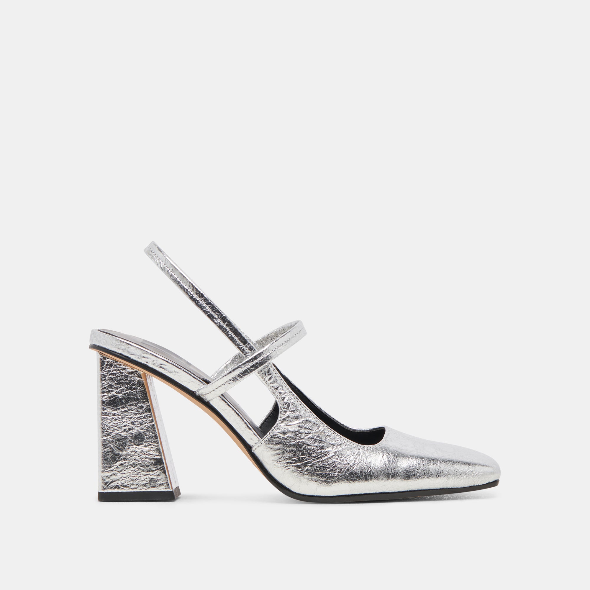 SOYER Women's Silver Distressed Leather Heels - Stylish High Heels for Parties, Weddings & Evening Events