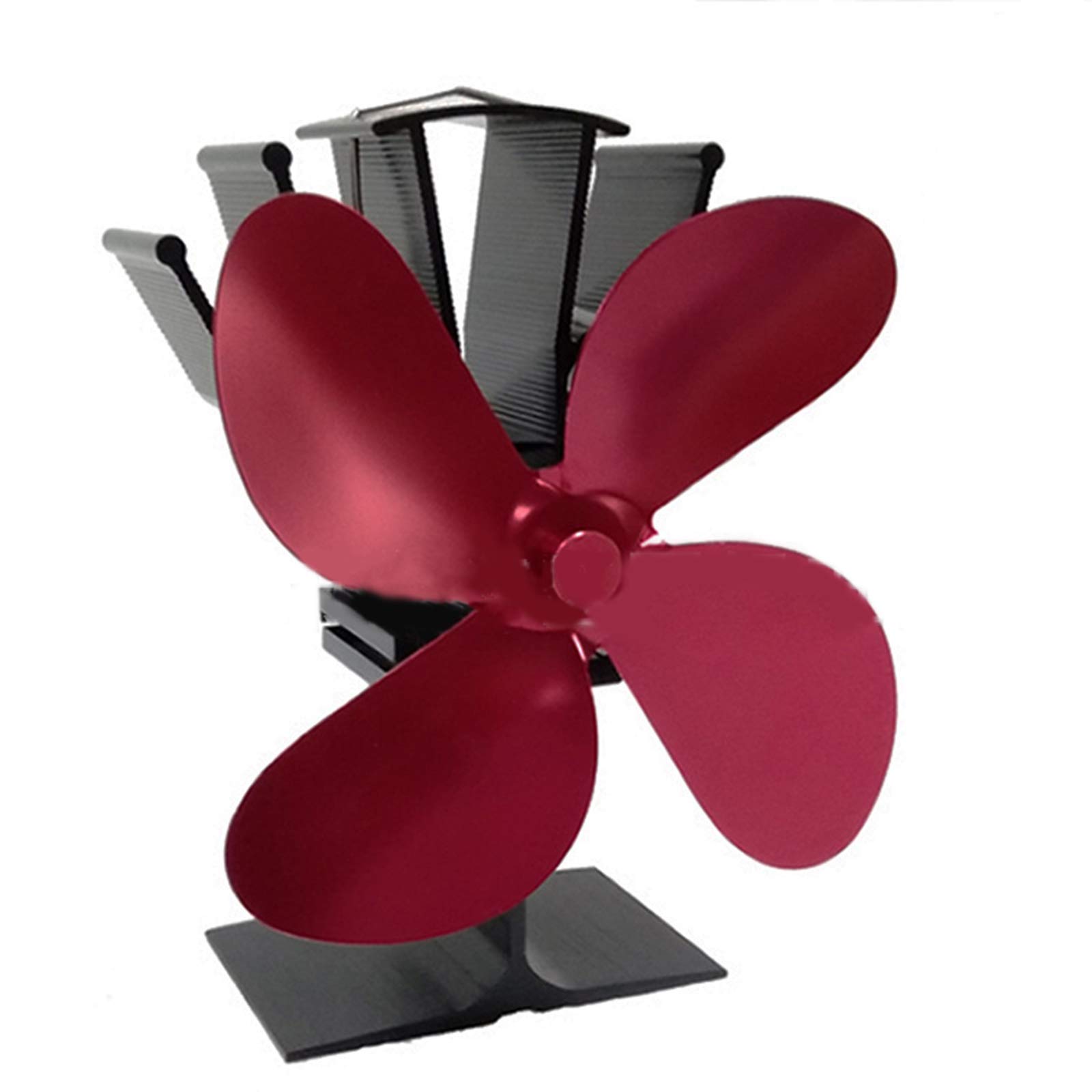 Petyoung 4-Blade Heat Powered Stove Fan - Efficient Wood Burning Stove & Fireplace Fan for Home Heating - Perfect for Energy Savings & Cozy Winter Nights