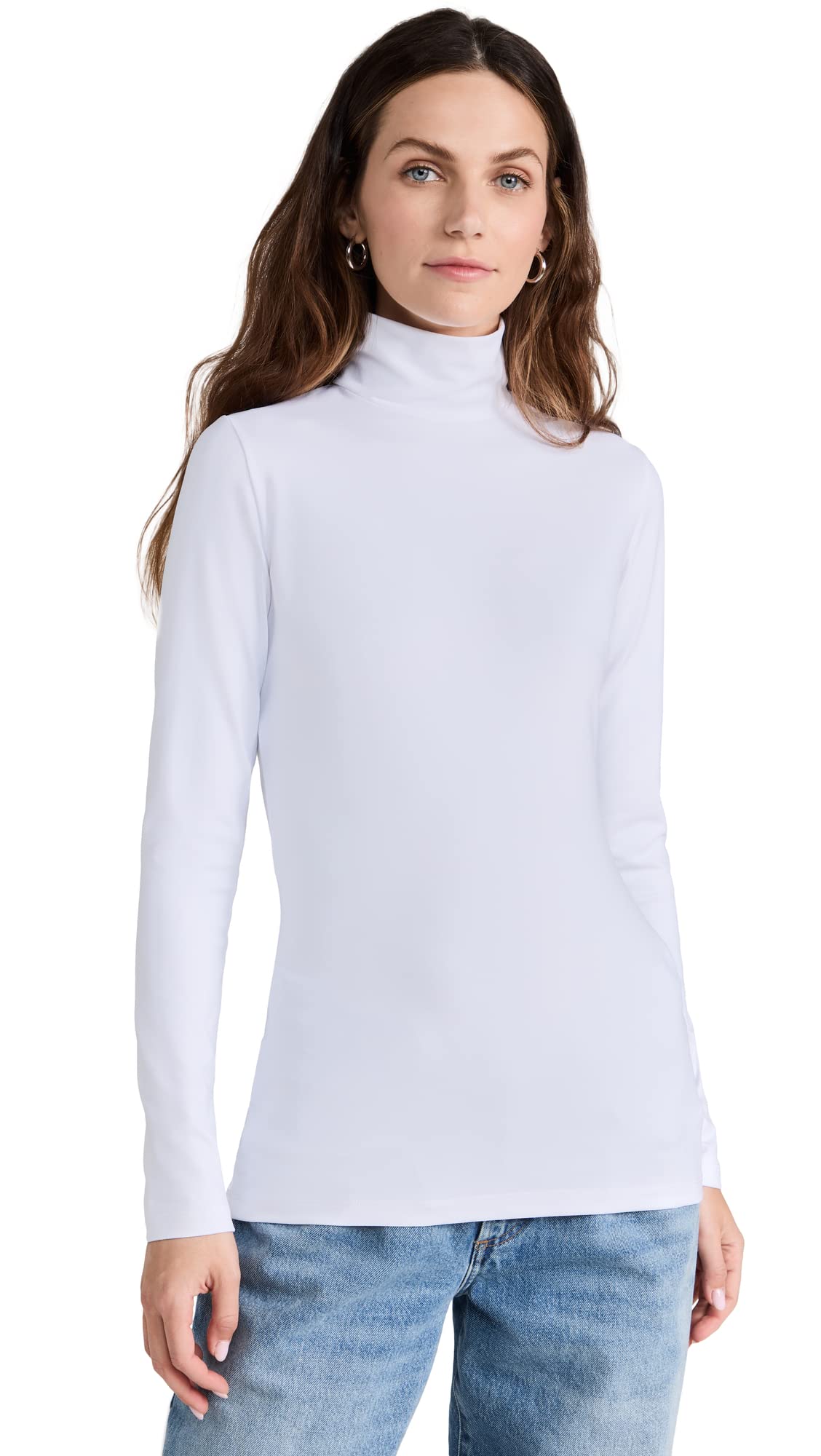 Susana Monaco Women's Turtleneck Long Sleeve Top - Soft Stretch Knit Slim Fit Blouse for Work, Office & Casual Wear | Winter Layering Essential