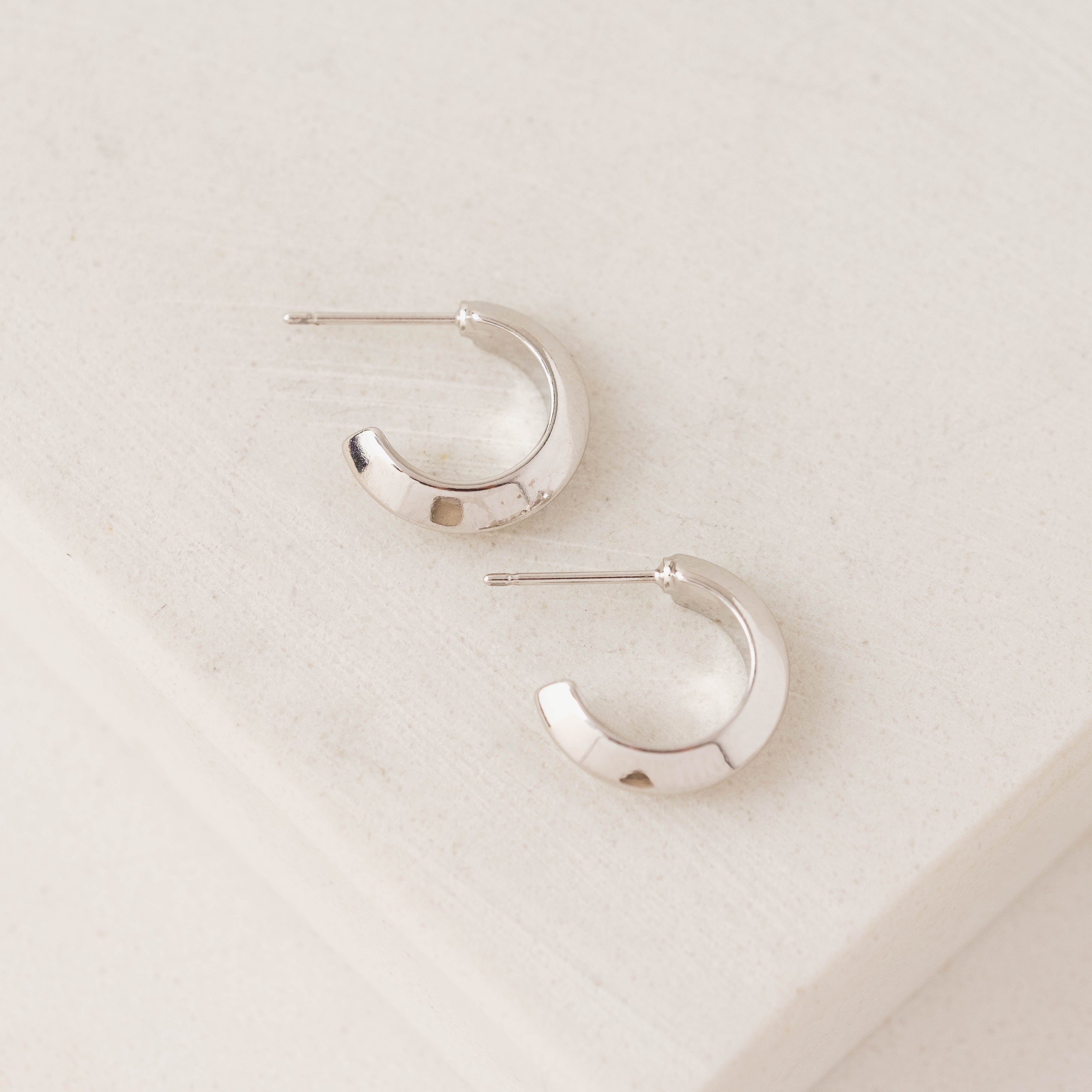 Parker Hoop Earrings for Women - 14K Gold Plated Stainless Steel Dangle Earrings - Trendy Minimalist Jewelry for Everyday Wear, Parties & Gifts