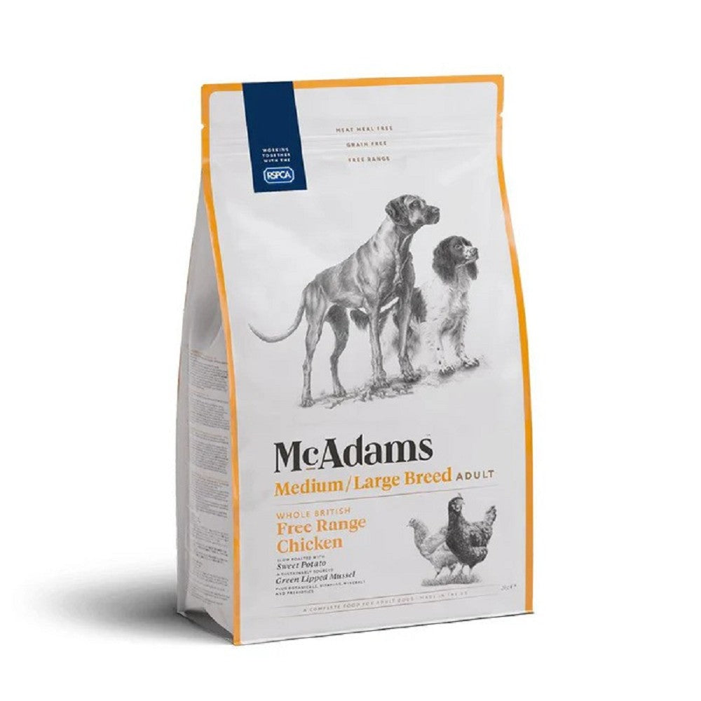 Premium Free Range Chicken Dry Dog Food for Medium & Large Breeds - High Protein, Grain-Free Recipe for Active & Adult Dogs - Perfect for Daily Meals & Training Rewards